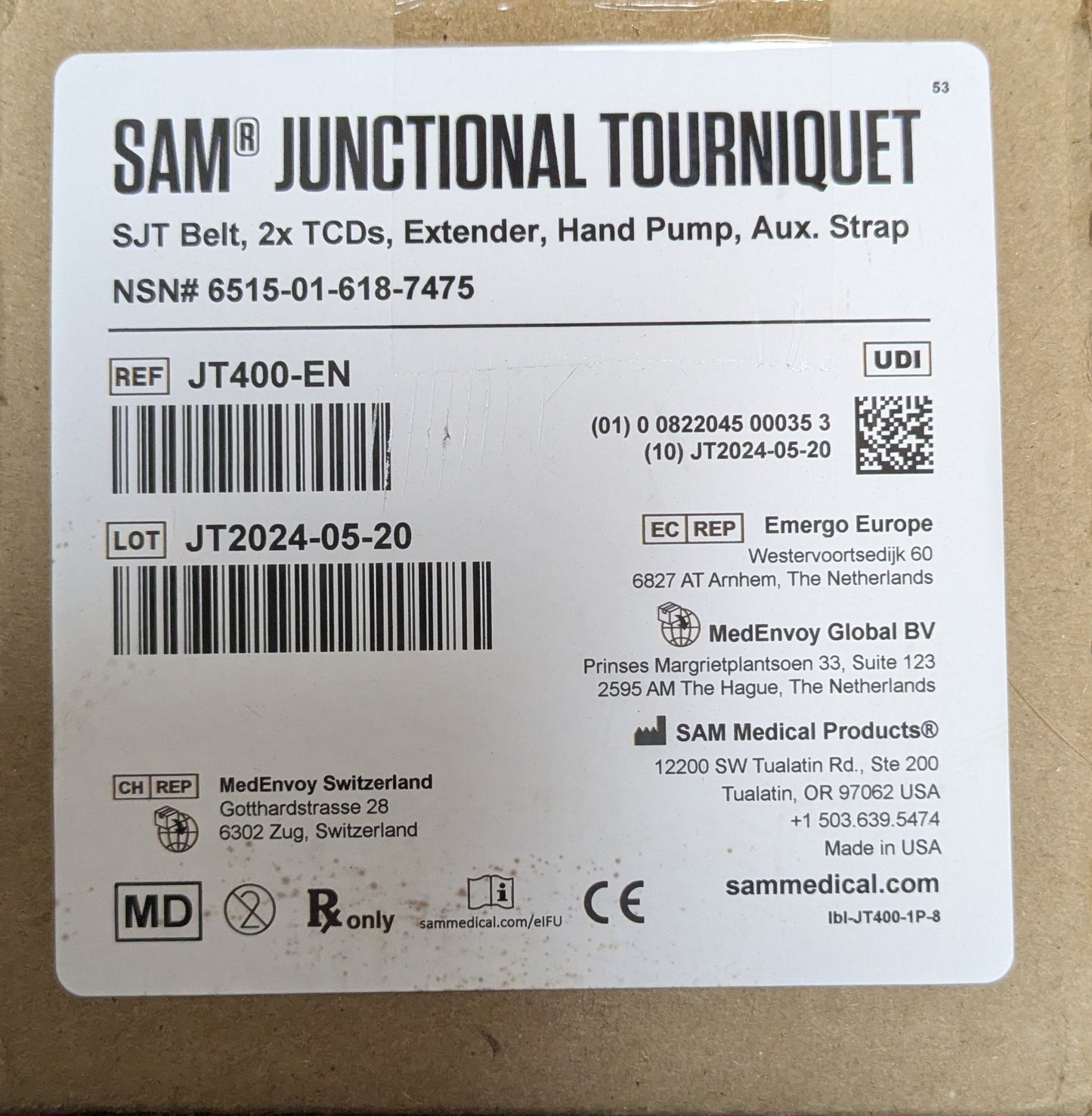 NWT SAM Junctional Tourniquet (CA10-25Aug54)