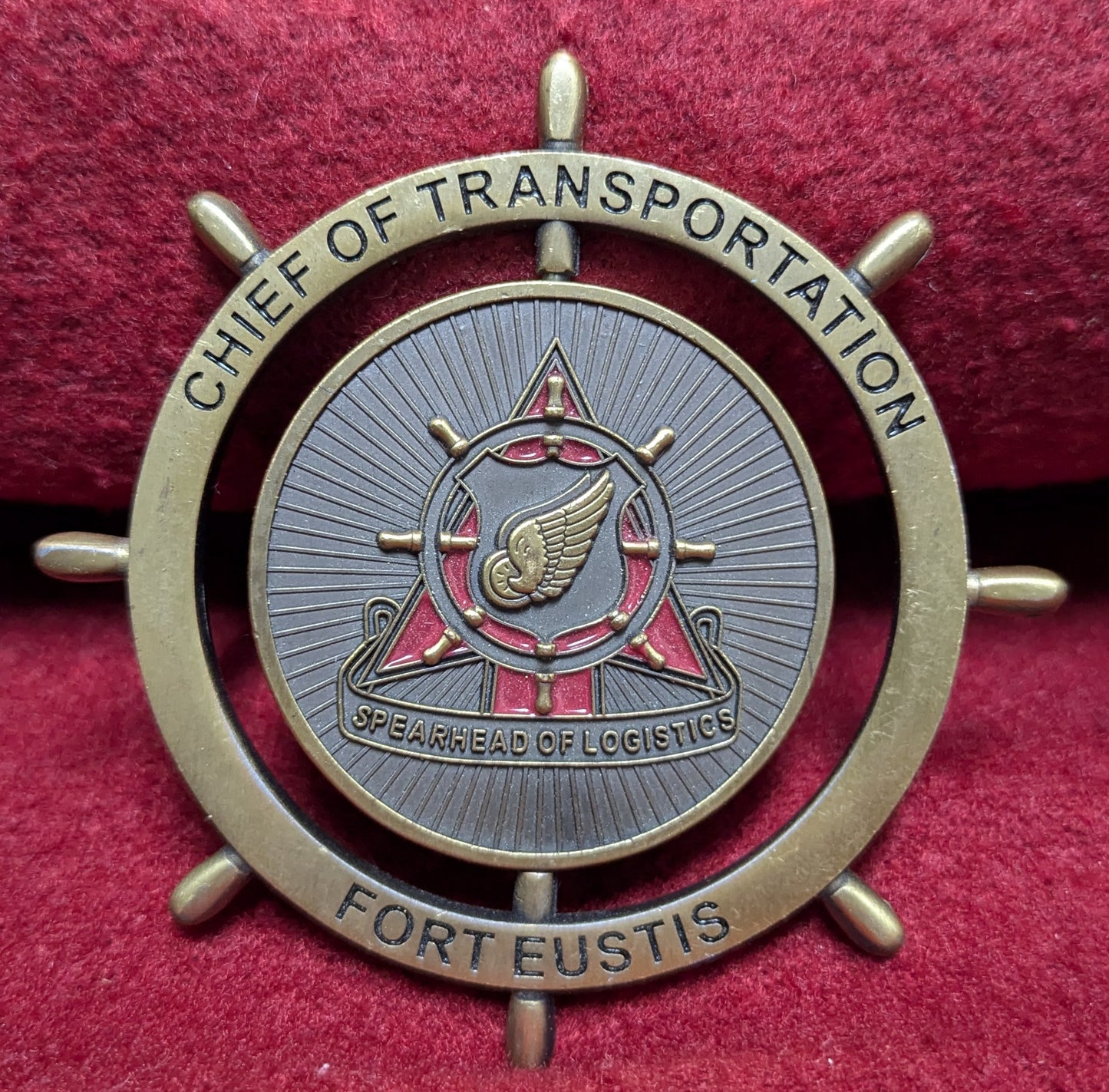 Challenge Coin Army Transportation Corps Chief Fort Eustis VA (chcc-25APR185)