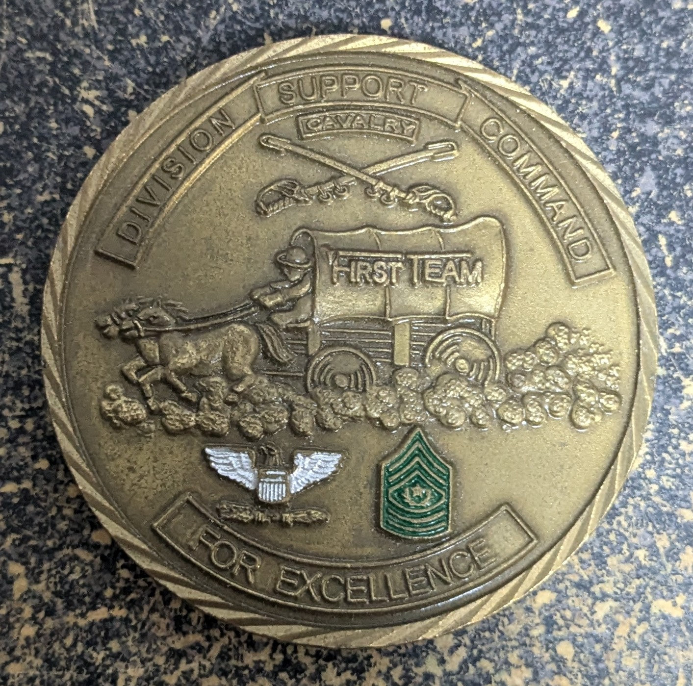 Challenge Coin Division Support Command Wagonmaster (CHCC-25Jul6)