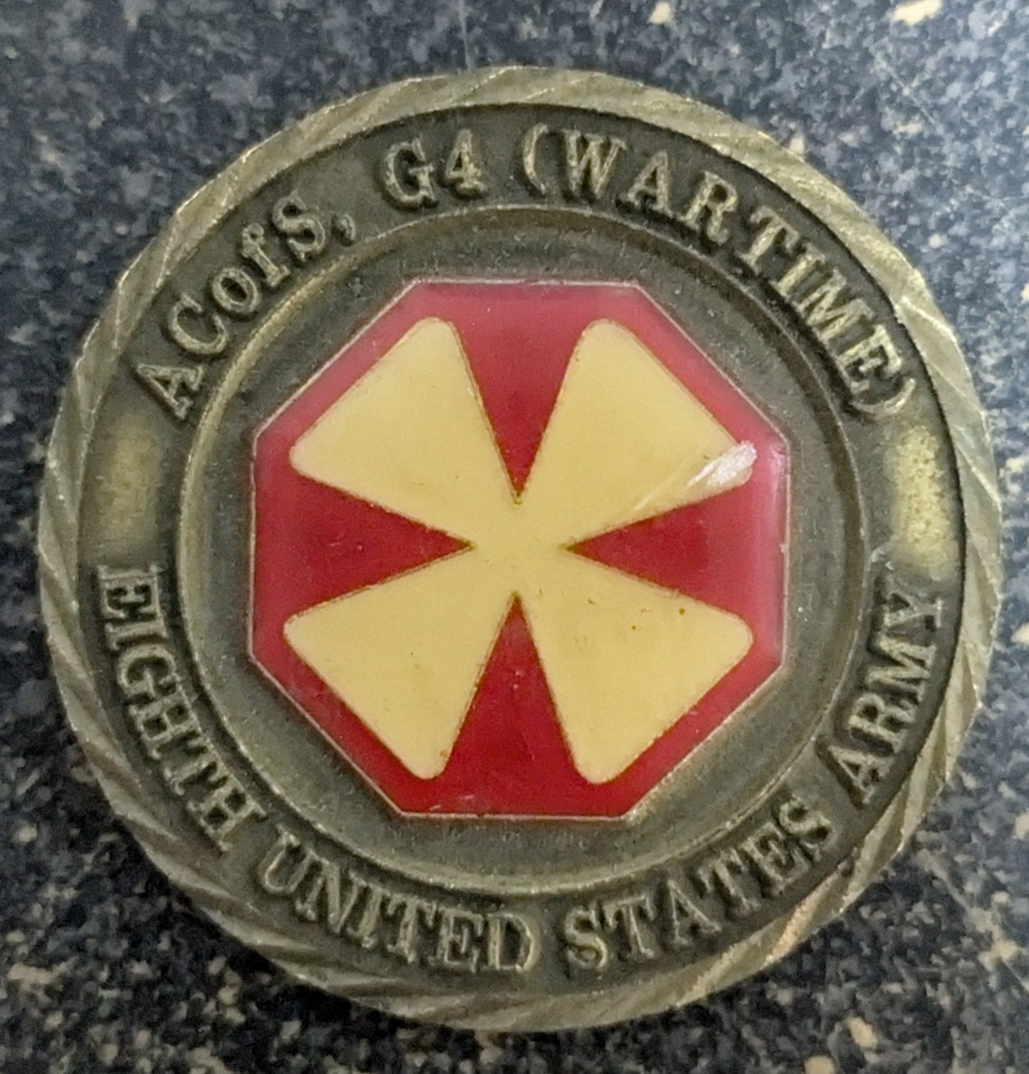 Challenge Coin ACofS G4 Wartime Eighth United States Army (CHCC-25Jul57)