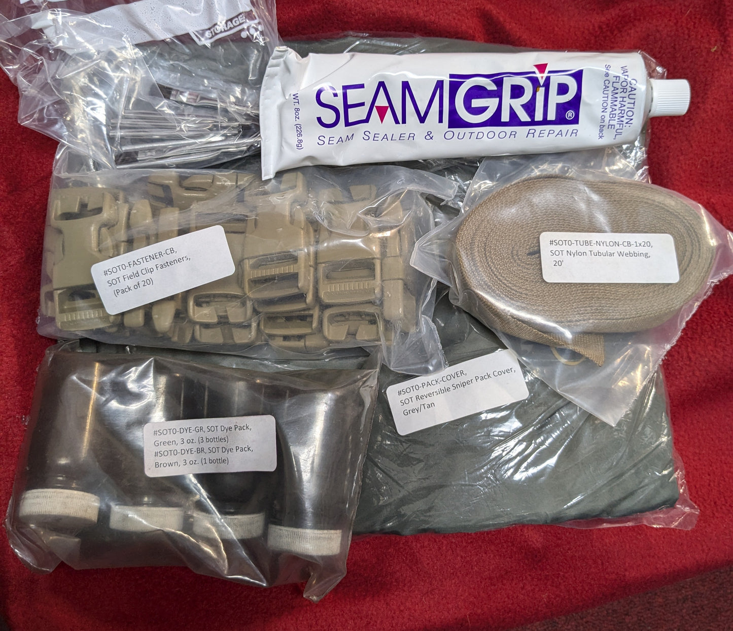 GSAK Crye Ghillie Sniper Kit w/ Bag - see pictures for contents - (db15-25APR126)