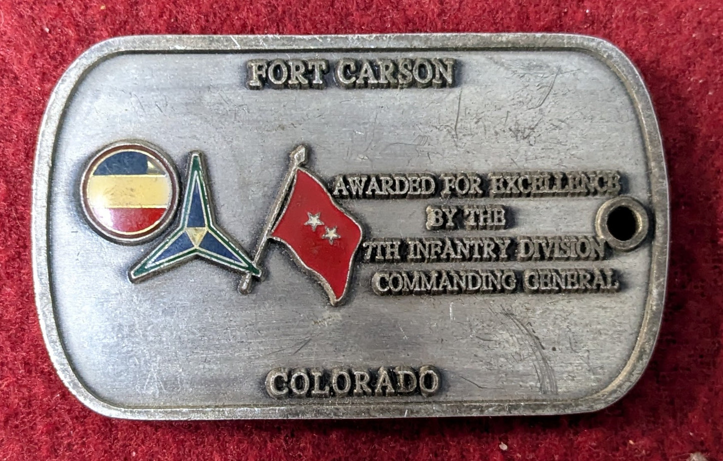 Challenge Coin 7th Infantry Division and Fort Carson Coin of Excellence (chcc-25May49)