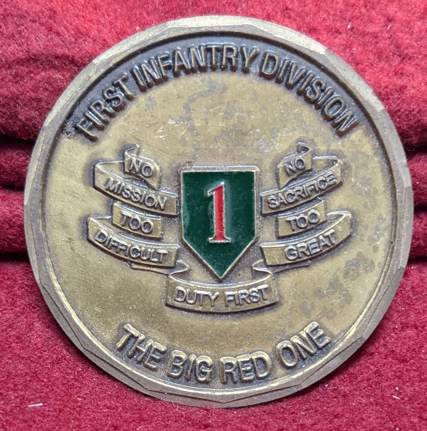 Challenge Coin 1st Division US Army Big Red One (chcc-25APR168)