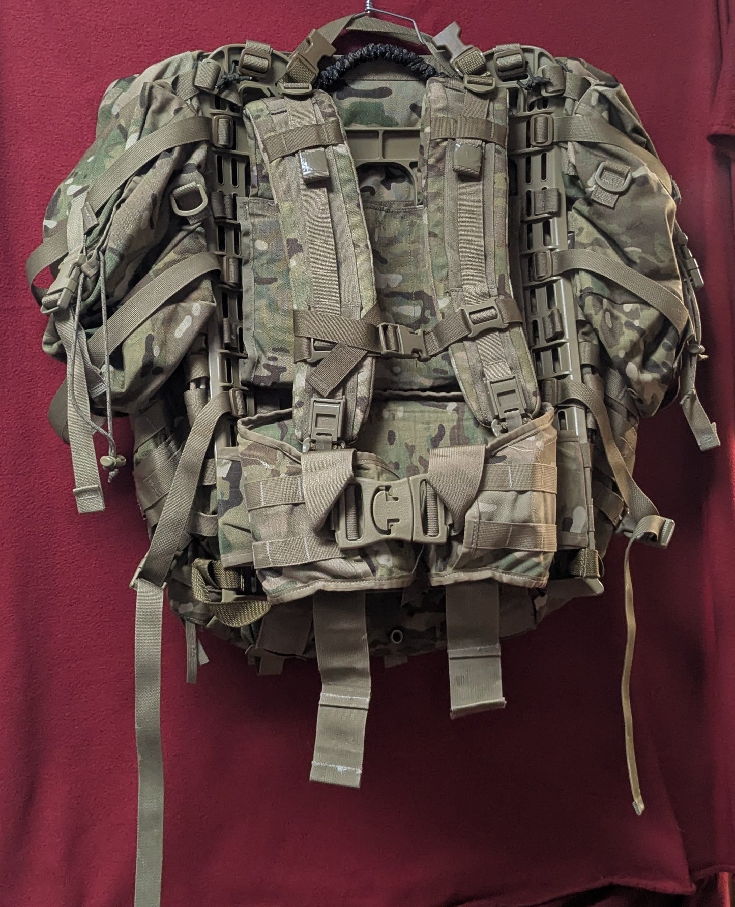 "Ranger Ready' OCP Large Molle II Ruck w/ The Gibson Mod w/ Name Tape & Cat Eyes