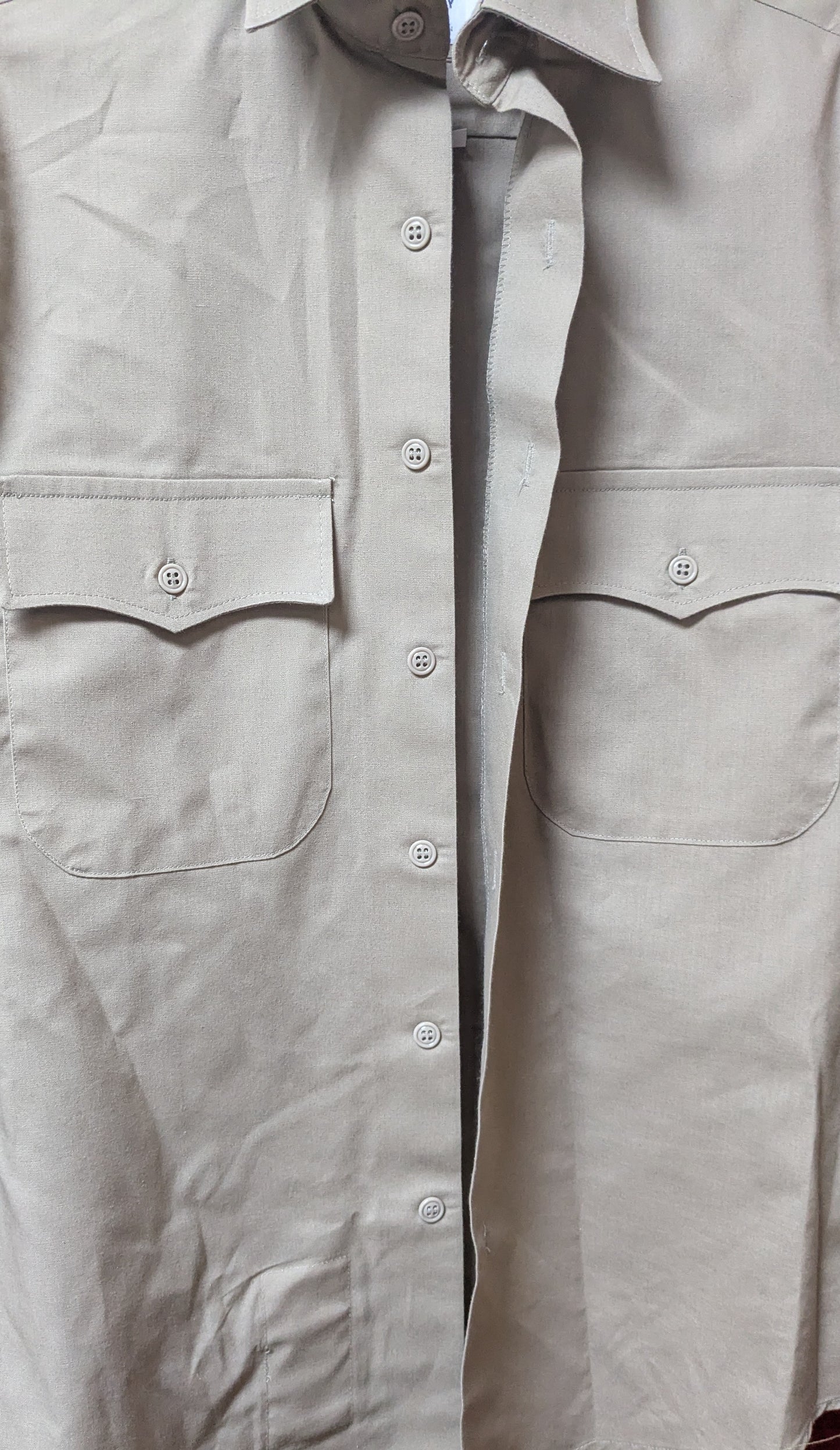 US Army Heritage Tan Men's Dress Shirt 15-32/33 R-C Long Sleeved (CA10-25Aug51)