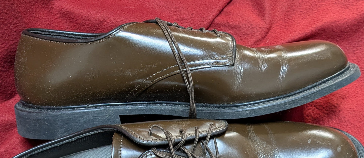 NOS Capps Military Dress Shoe Brown 13 D (fa01-25APR104)