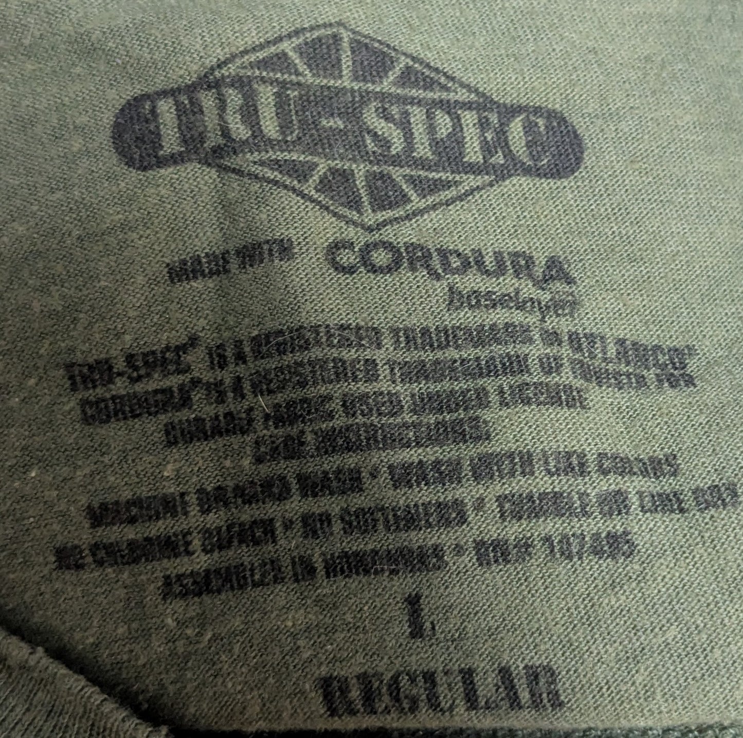 TRU Combat Shirt Cordura Baselayer Green Woodland Large (DC8-25Sep28)