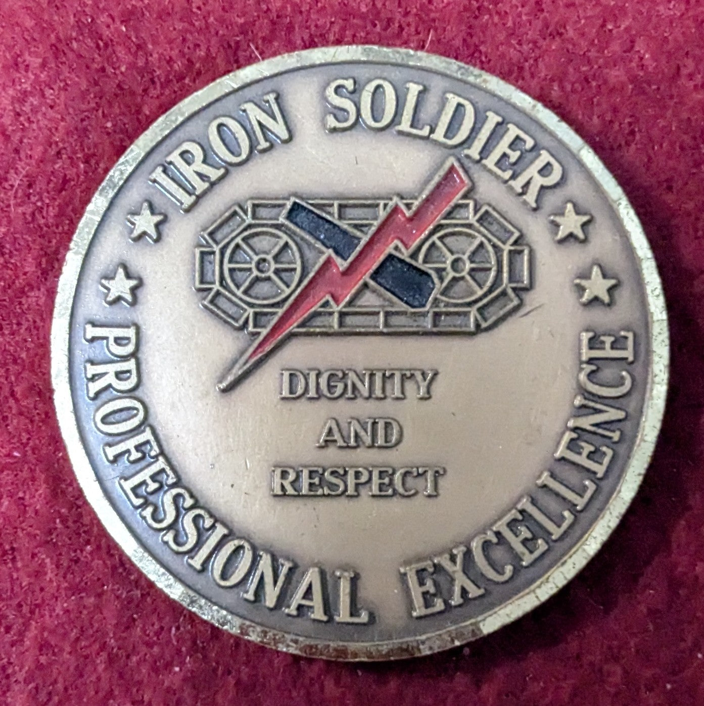 Challenge Coin 1st Armored Division Old Ironsides, Iron Soldier Professional Excellence (chcc-25May32)