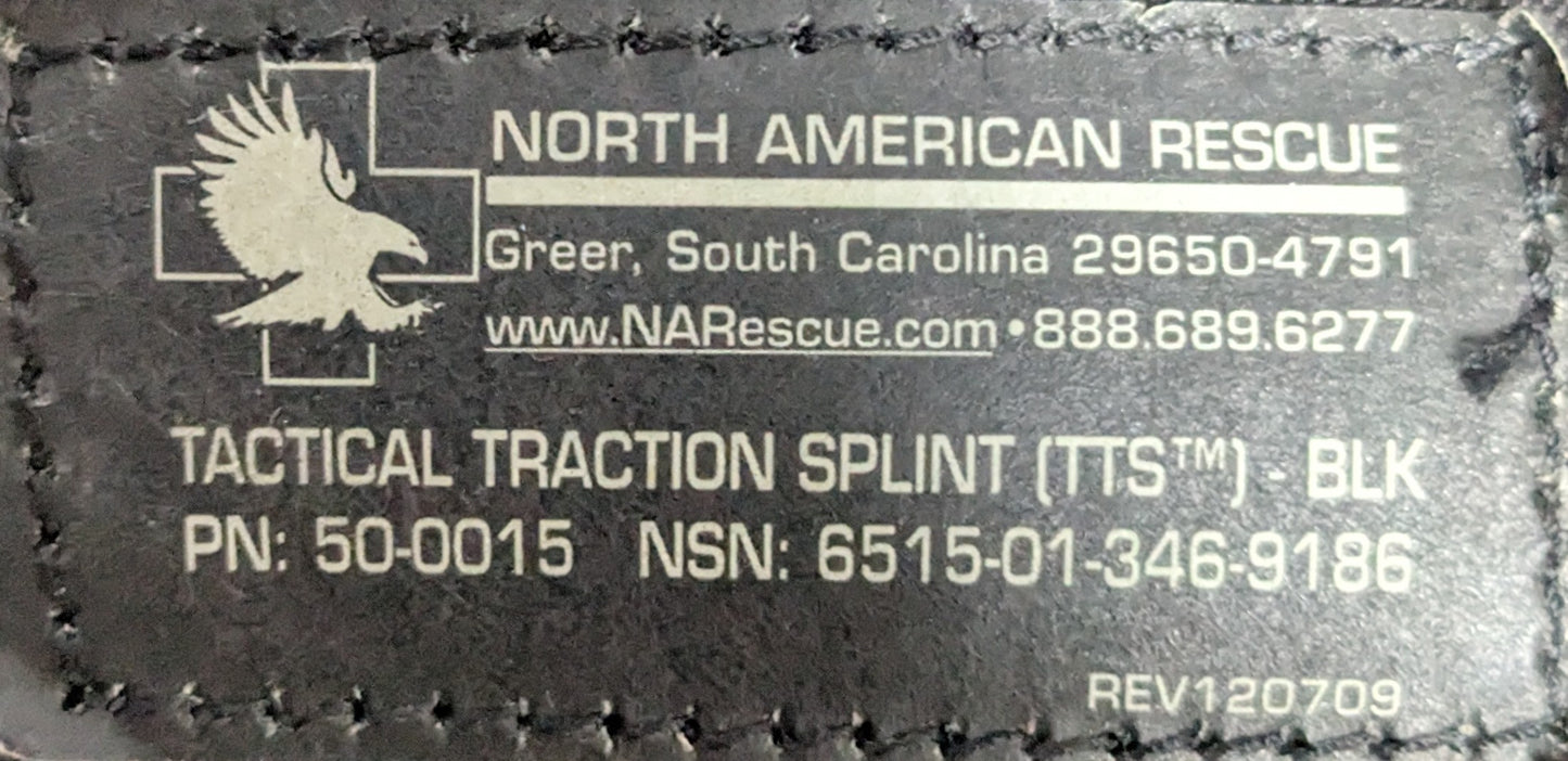 North American Rescue Tactical Traction Splint (TTS) with Pouch (CA10-25Aug56)