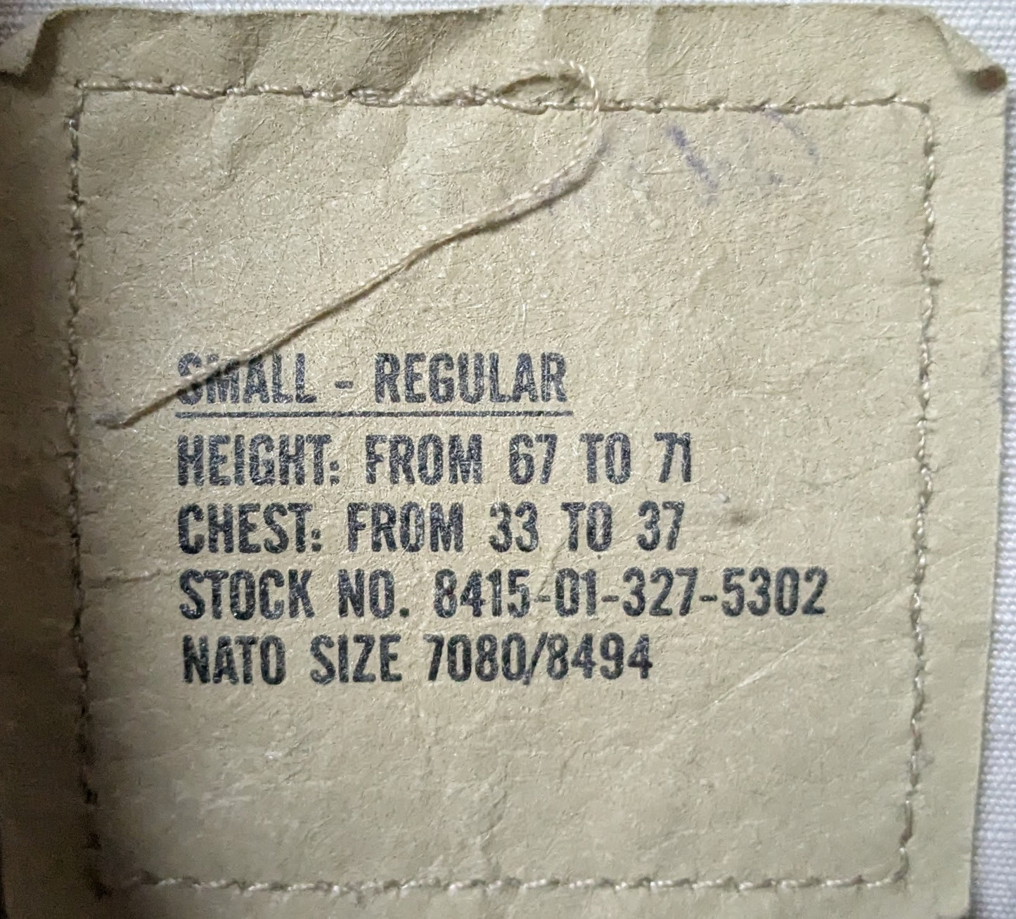 Vintage USGI Desert Camo DCU Top Coat S/R Small Regular (DC5-26Mar59)