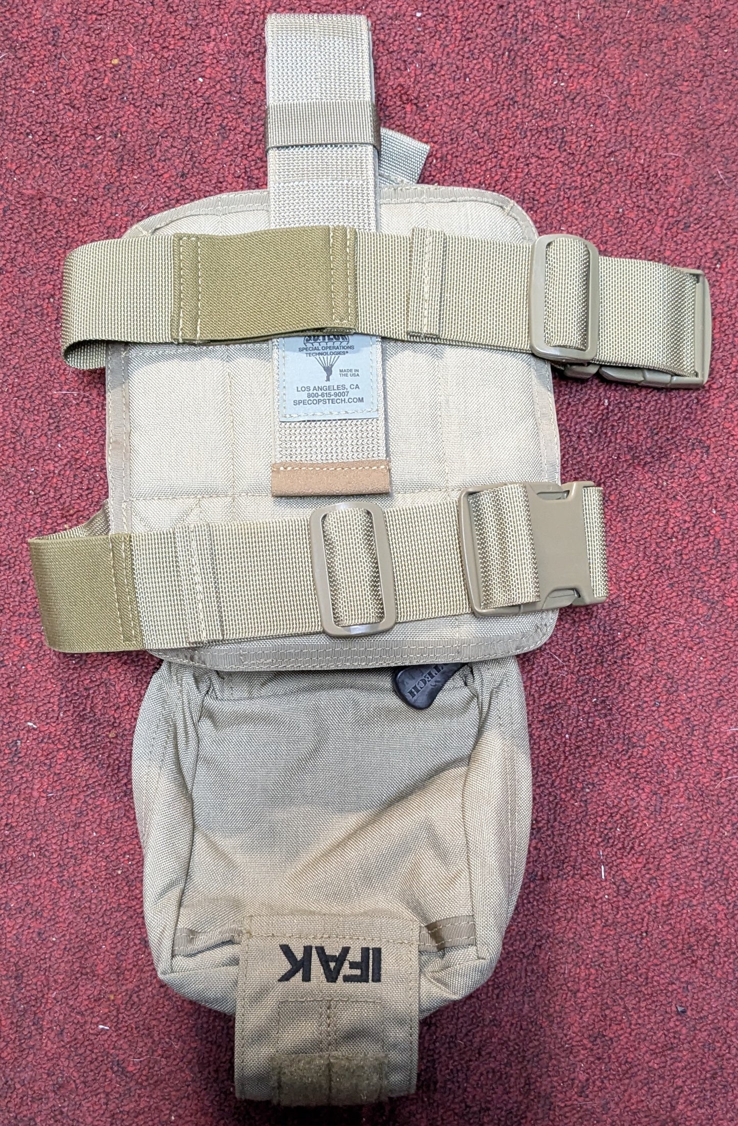 S.O. Tech IFAK Pouch with BLOCS Claw Padded Thigh RIg (DC1-25Oct14)