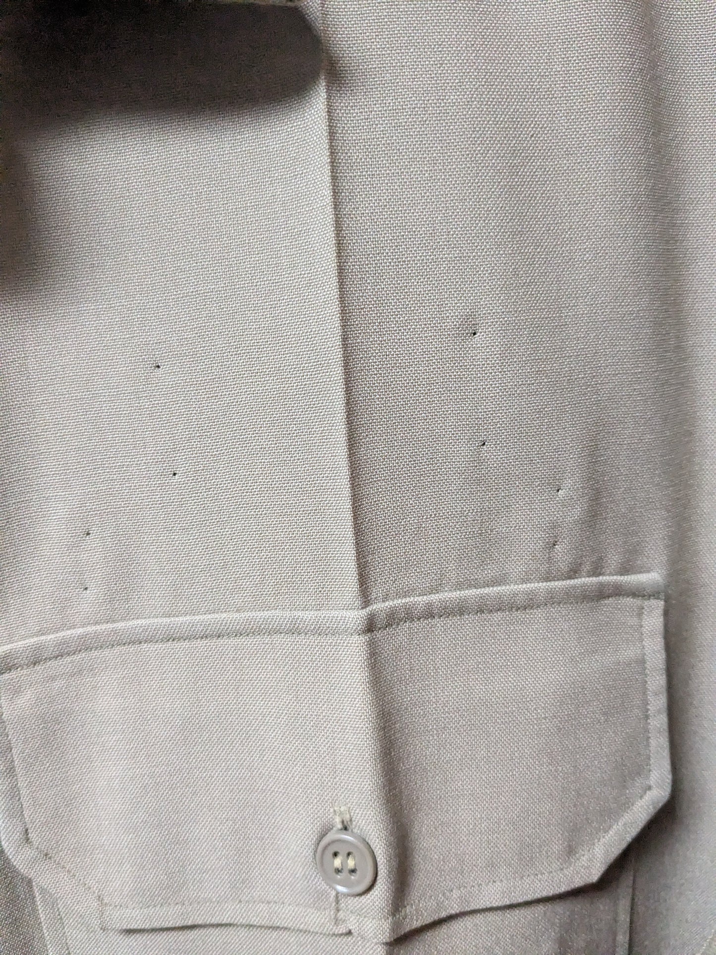 Vintage US Army Short Sleeve Khaki Button Down Large (FB3-26Mar21)