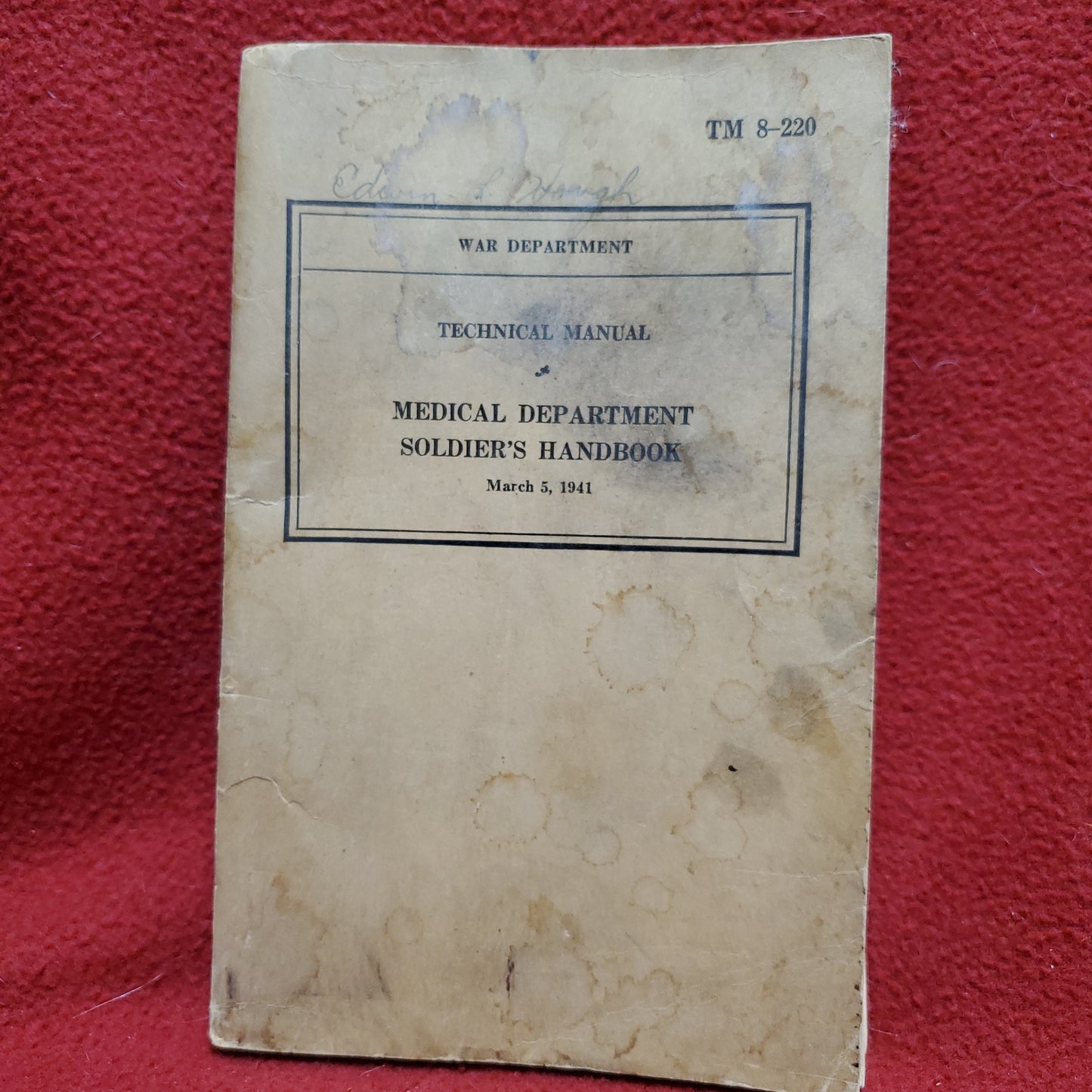 BOOK: Mar. 1941 TM 8-220 Technical Manual (jn06)