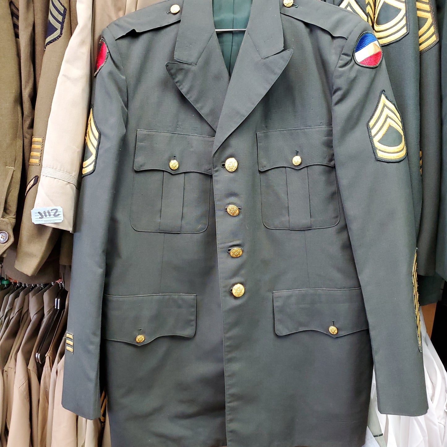 Vietnam Era 1971 43L Man's Tropical Wool Service Coat Vintage (j12h)