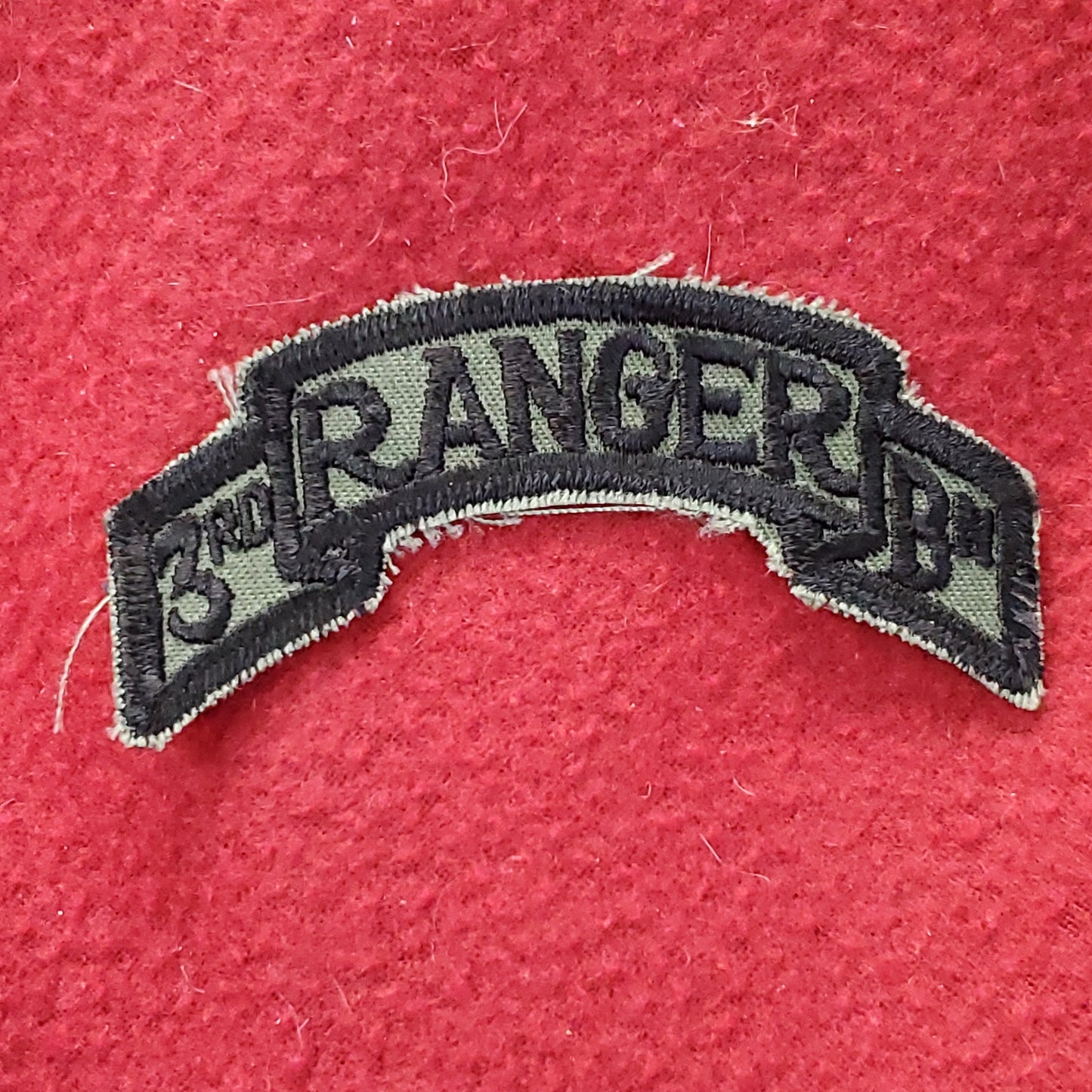Ranger Regiment Scroll 3rd Btn Infantry Airborne Black/OD (v37L)
