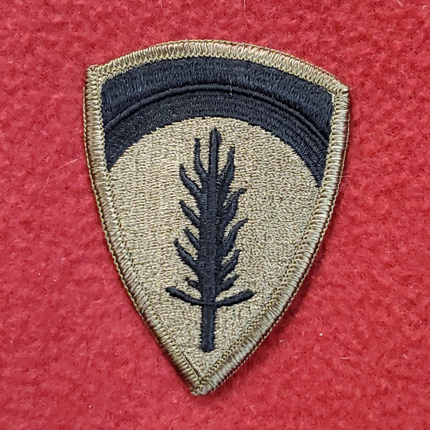 Vietnam Era US Europe Headquarters Sew on Insignia Blk/OD Vintage (v67L)
