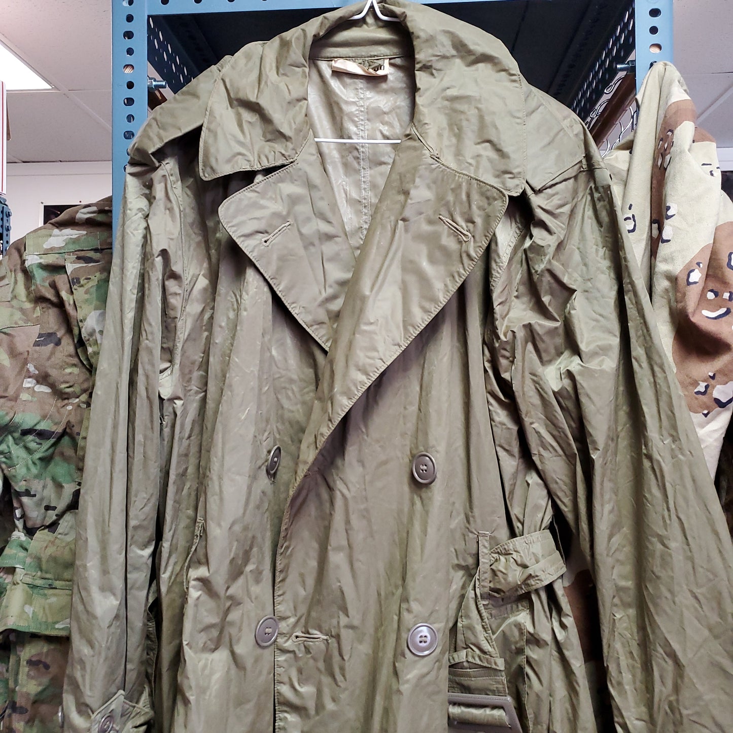 Vintage 1964 38R Taupe 179 Raincoat Long Sleeve Parka (BB06-j29O)