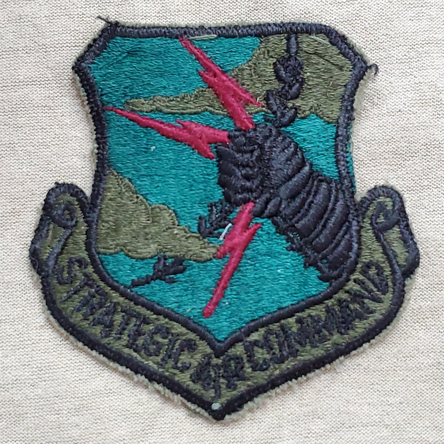USAF Strategic Air Command Vintage Unit Crest Badge Sew On (a6s)