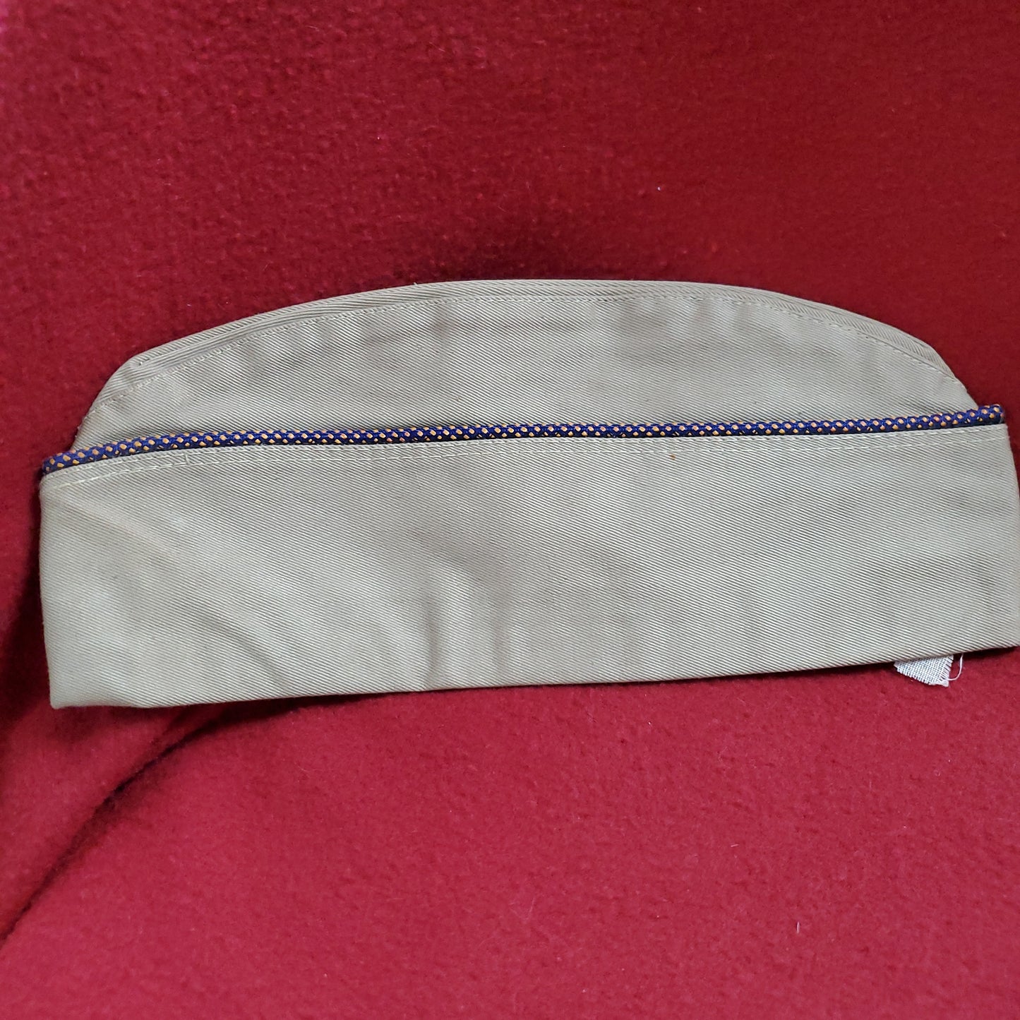 Vintage Men's Army Khaki Blue/Gold Military Garrison Cap (BBO4-18a21)