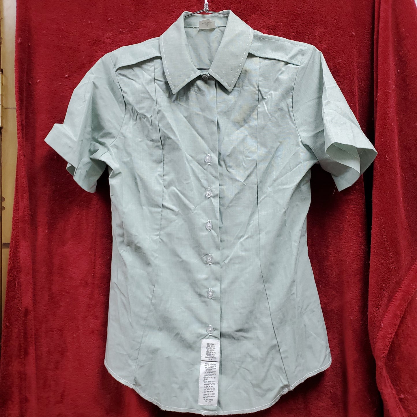 US Army Women's 10R AG-415 Dress Green Short-Sleeve Shirt (27a120)