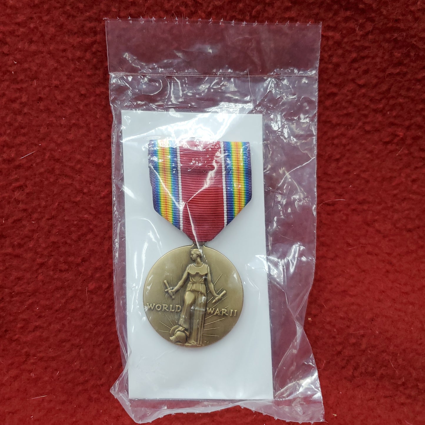 Vintage WWII US World War II Victory Medal Military (da26)