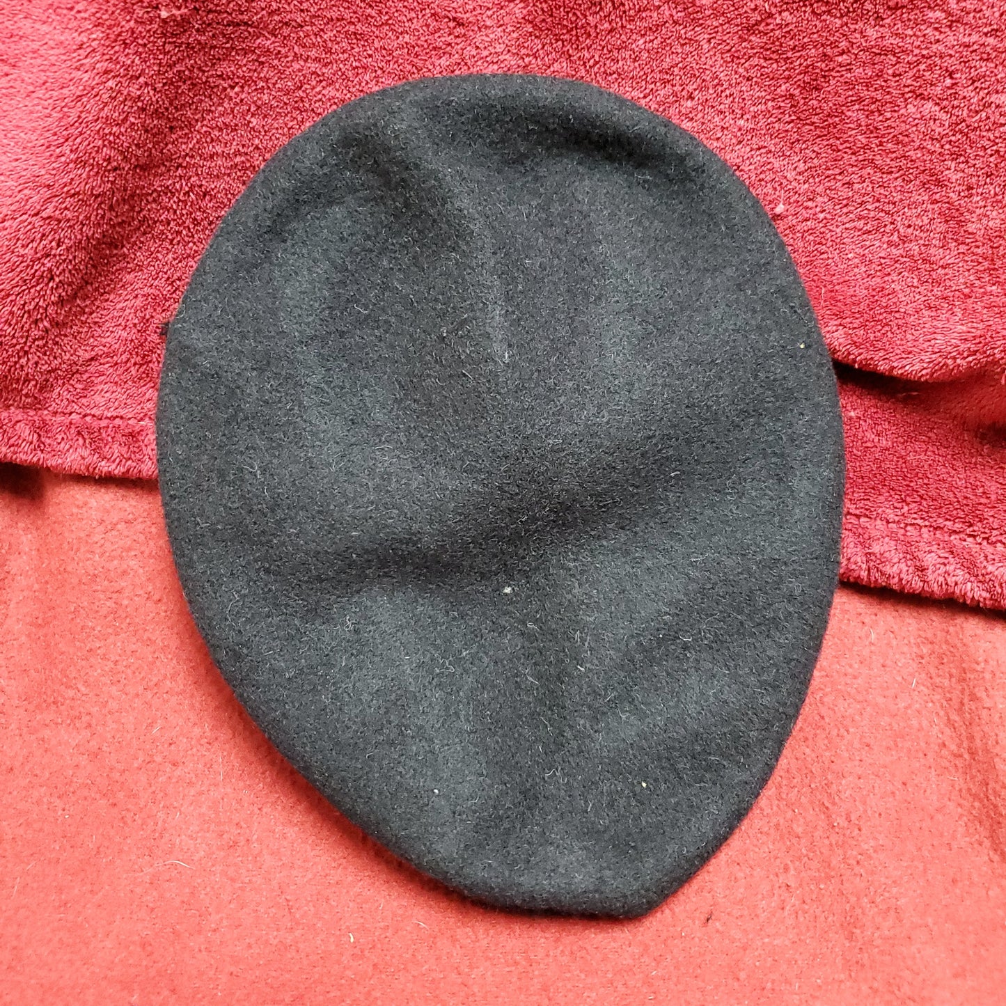 VINTAGE US Army Bancroft Military 6 3/4 Black Wool Beret Uniform Army (fb03-4)