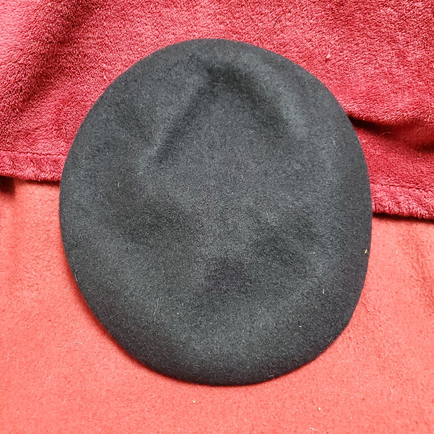 VINTAGE US Army Bancroft Military 6 5/8 Black Wool Beret Uniform Army (fb03-42)