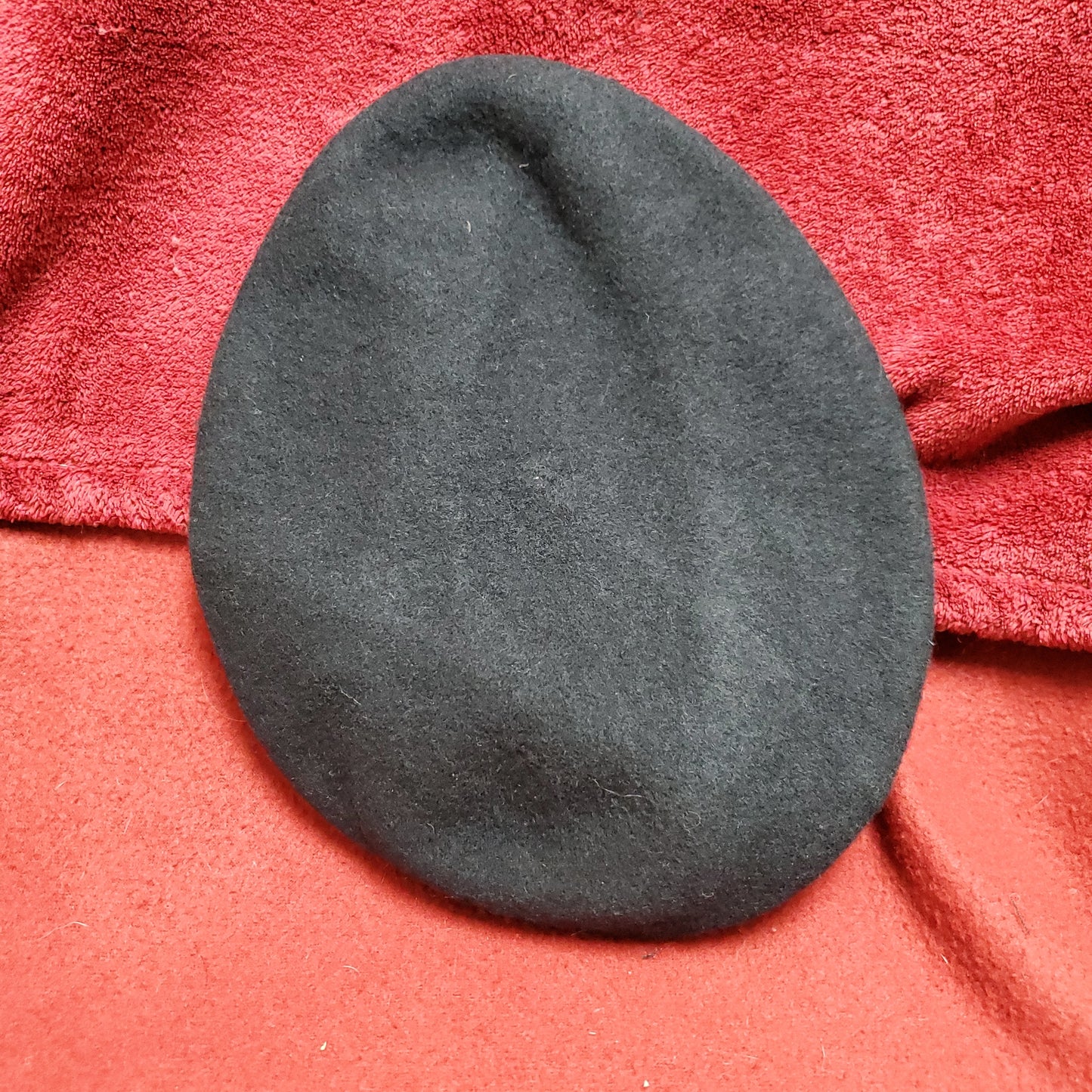 VINTAGE US Army Bancroft Military 6 5/8 Black Wool Beret Uniform Army (fb03-43)