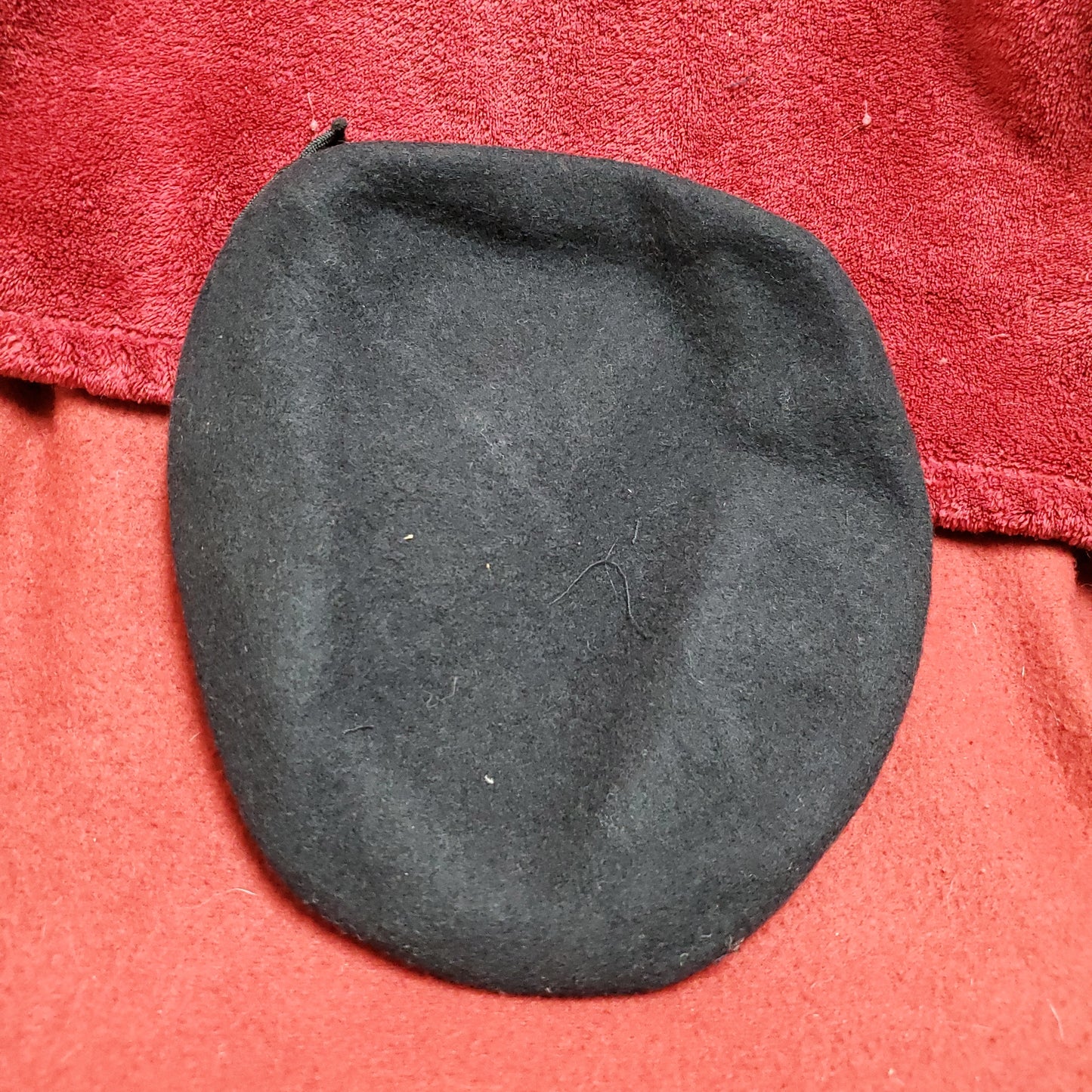 VINTAGE US Army Bancroft Military 6 7/8 Black Wool Beret Uniform Army (fb03-49)