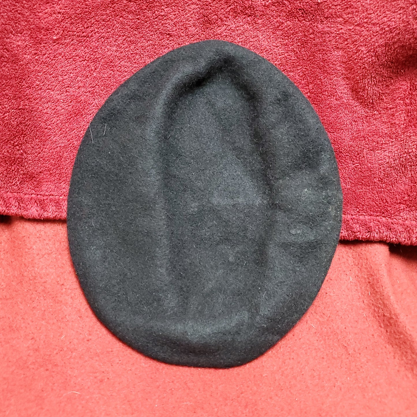 VINTAGE US Army Bancroft Military 6 7/8 Black Wool Beret Uniform Army (fb03-50)