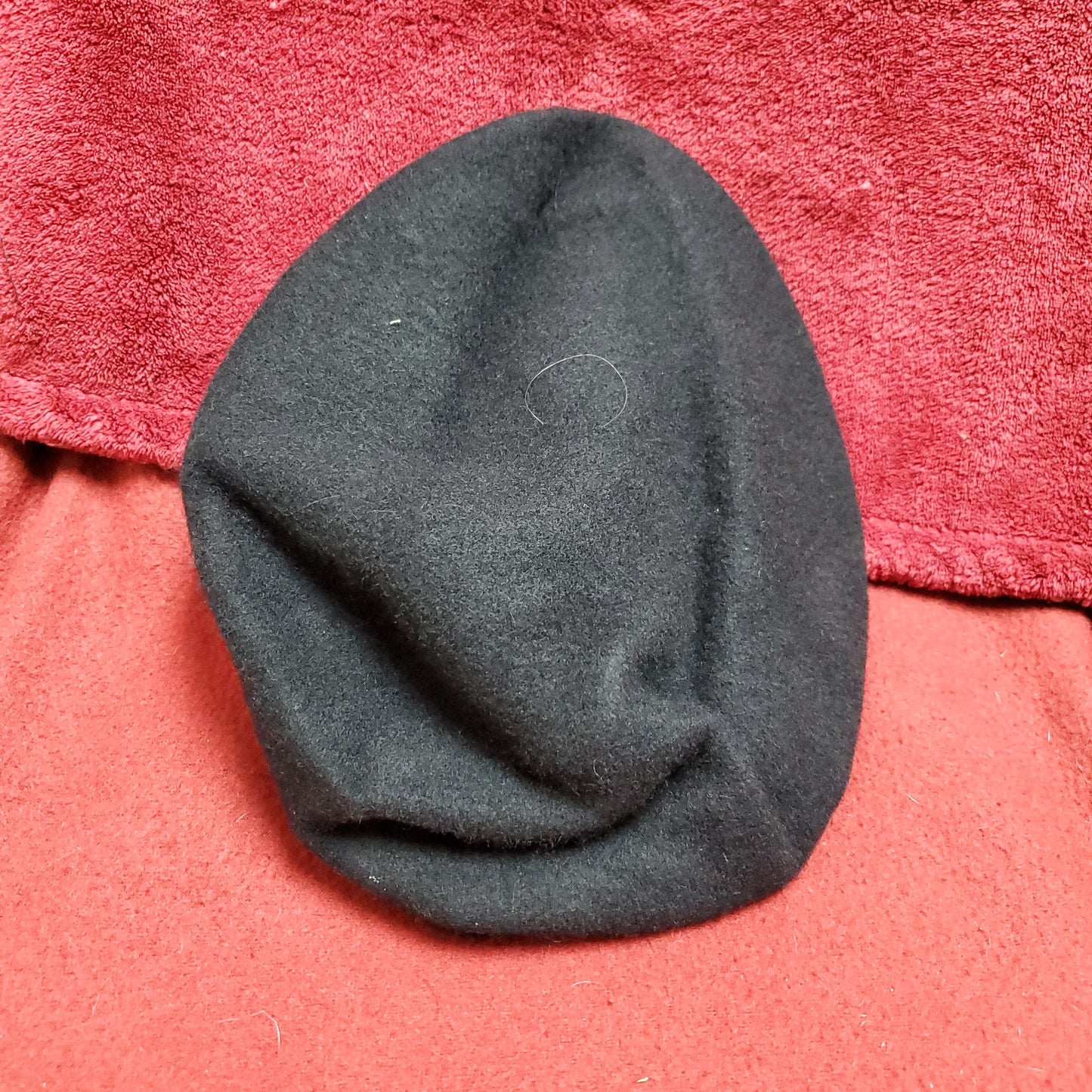 VINTAGE US Army Bancroft Military 6 7/8 Black Wool Beret Uniform Army (fb03-53)