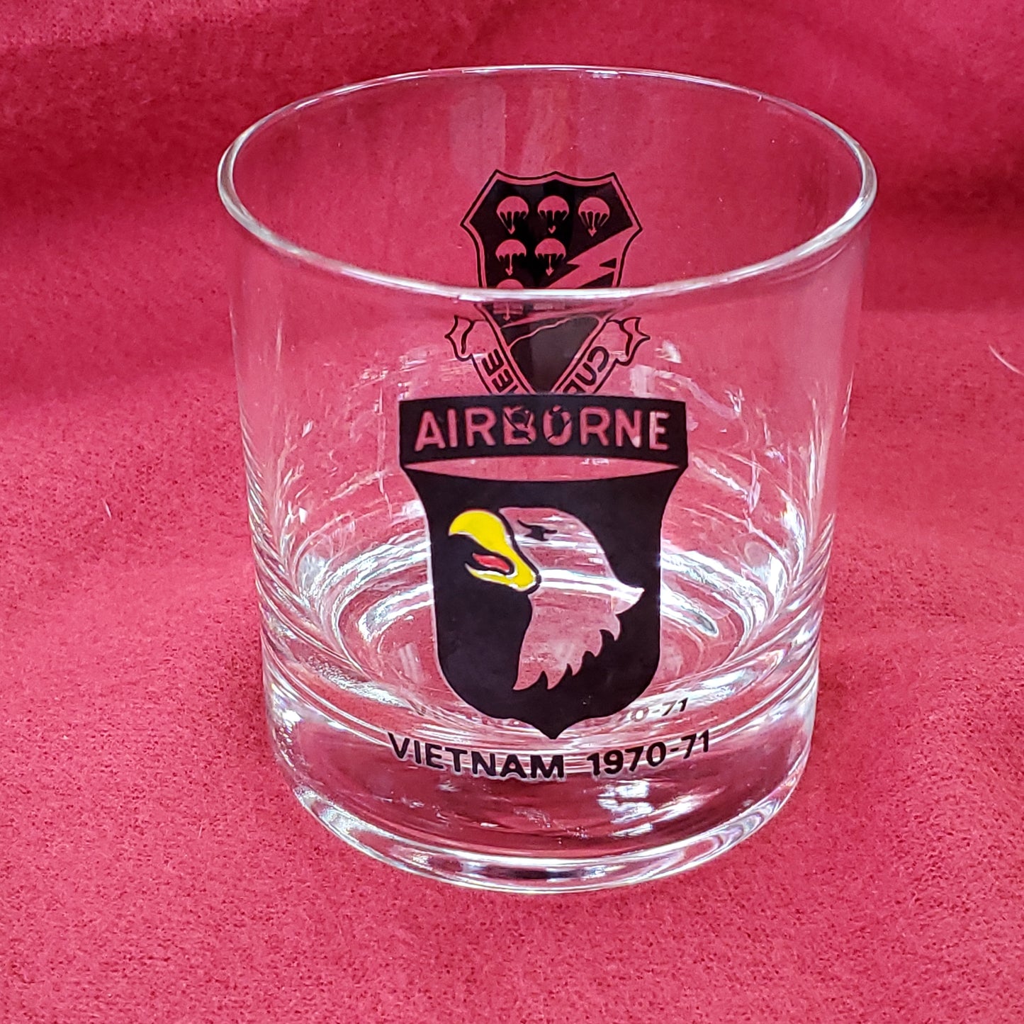 Vietnam Airborne Drinking Glass- 'Curr Ahee' (I8CPBX)