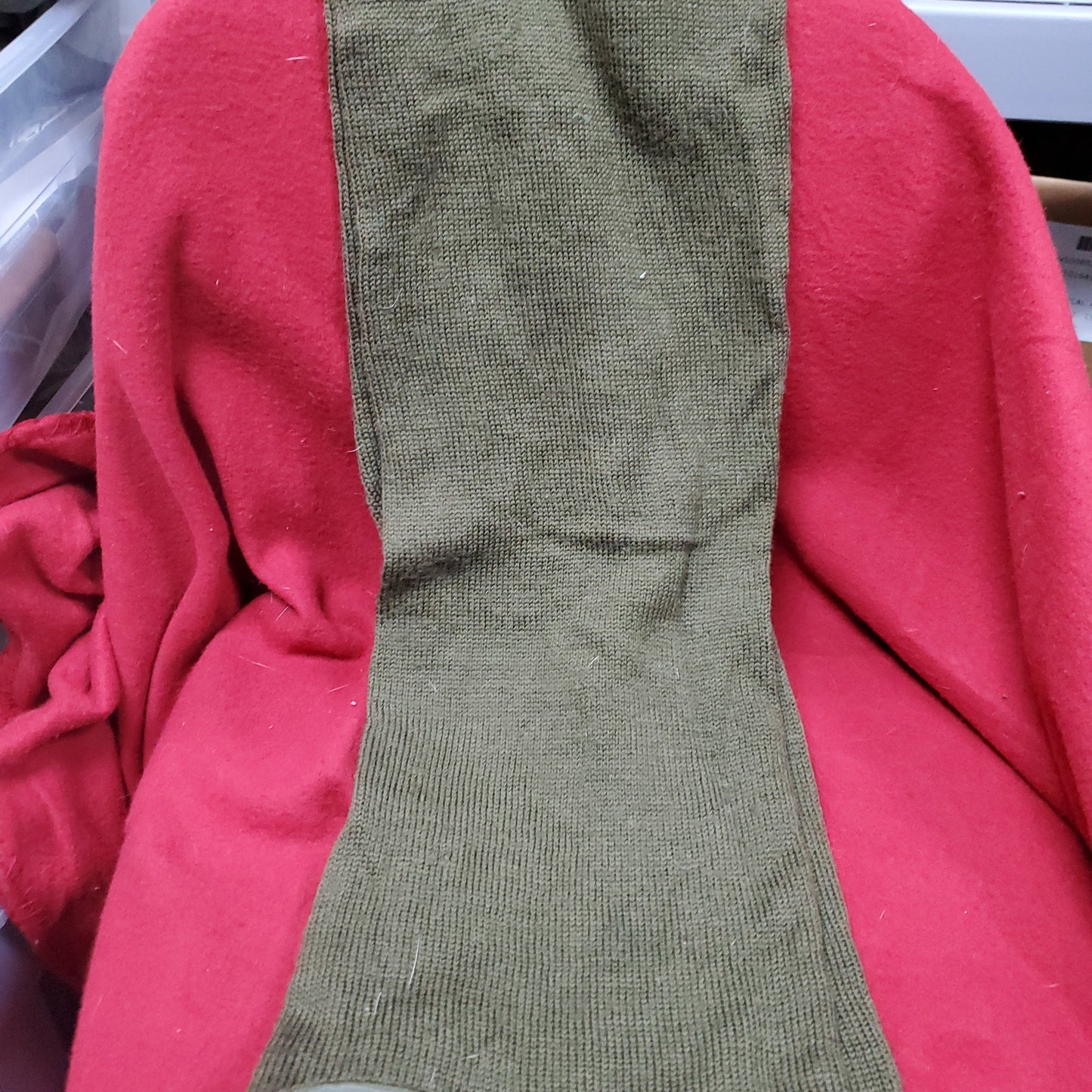 LOT of 10 Unused 1980s Wool Scarf Neckwear Men's 208 Green Class 1 (FB19)