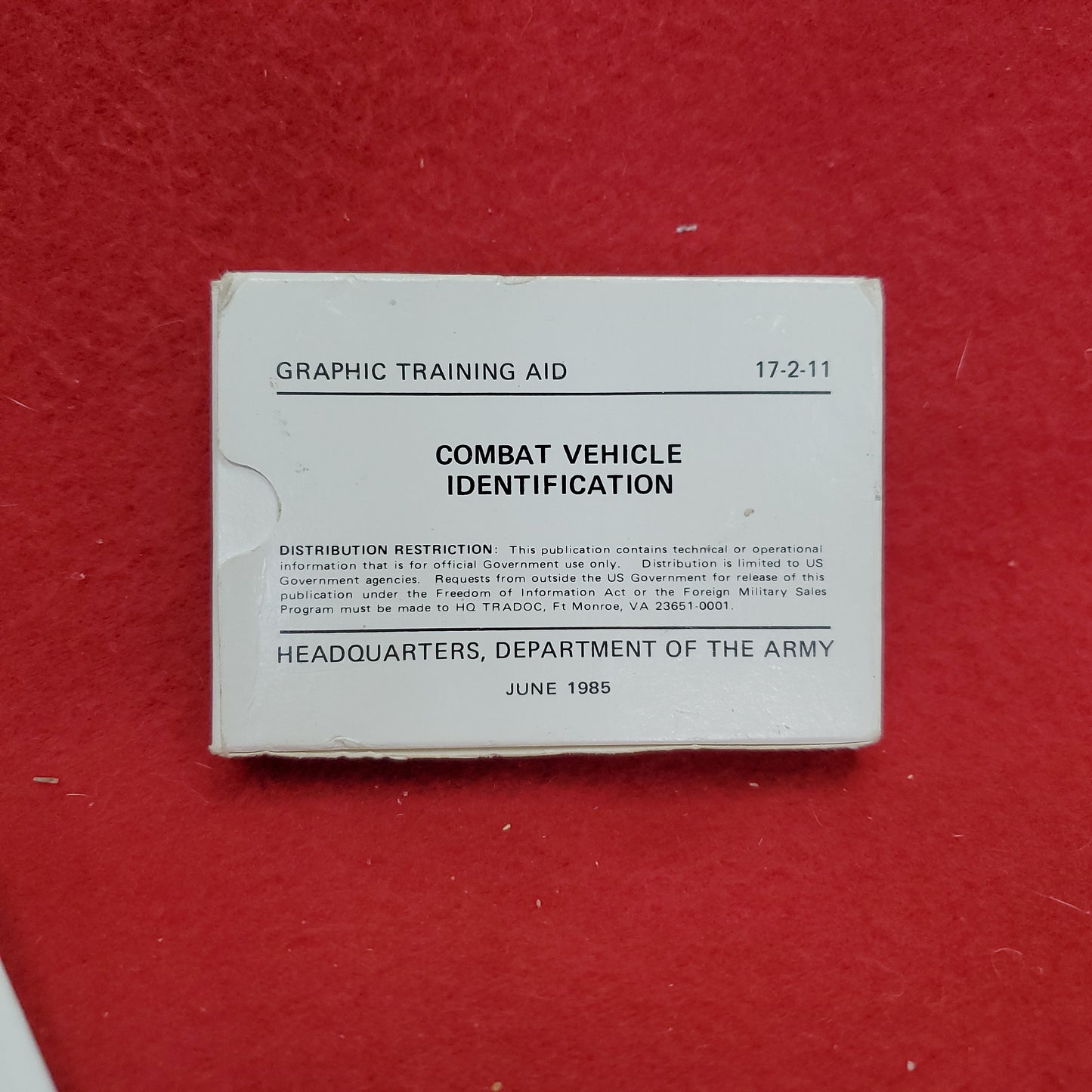 VINTAGE 1985 June "Combat Vehicle Identification" Cards (25s)