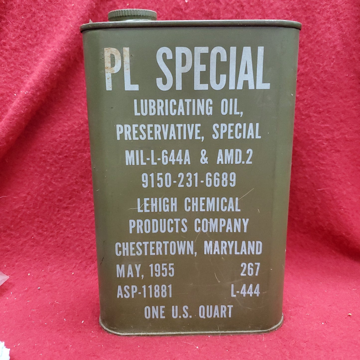 VINTAGE 1955 1Qt. PL Special Lubricating Oil (26s ac09-2)