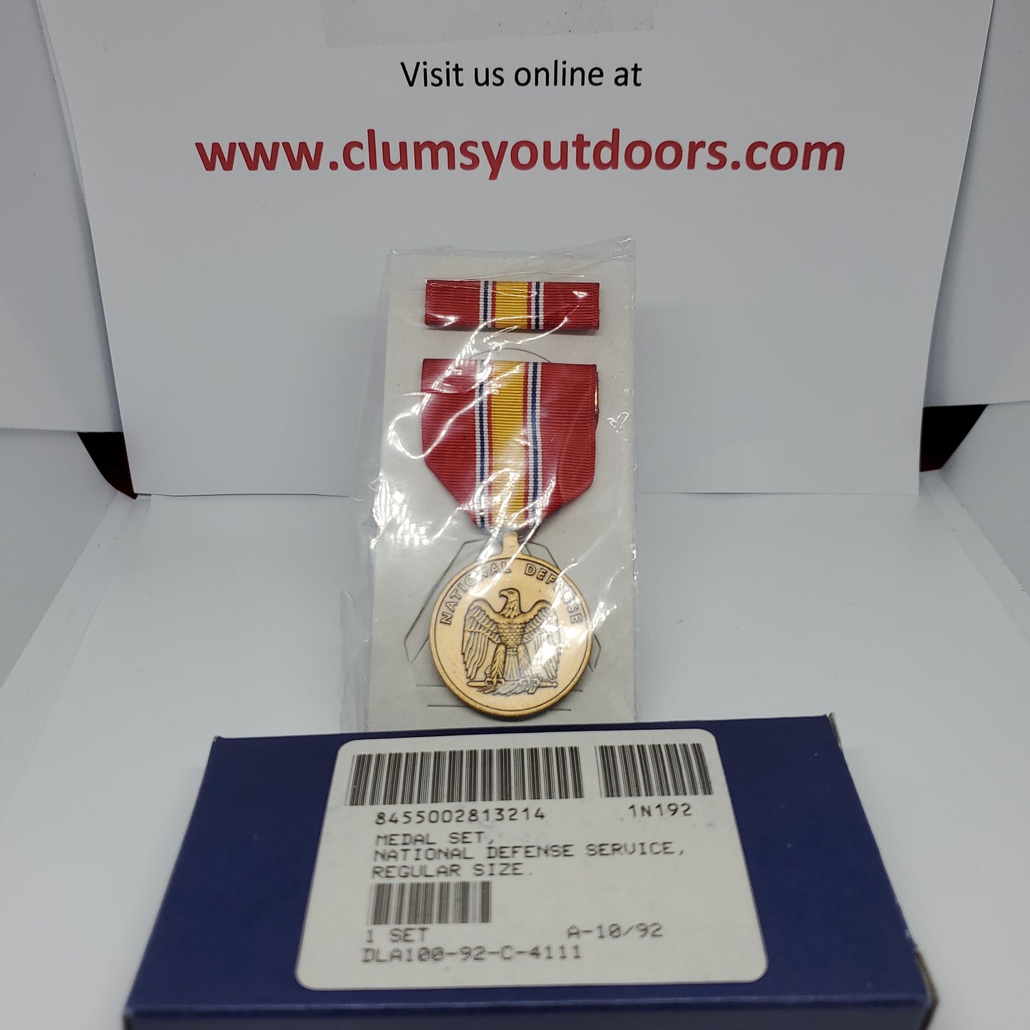 VINTAGE A-10/92 US Military "NATIONAL DEFENSE" Service Medal Ribbon Set Army (1mrp)