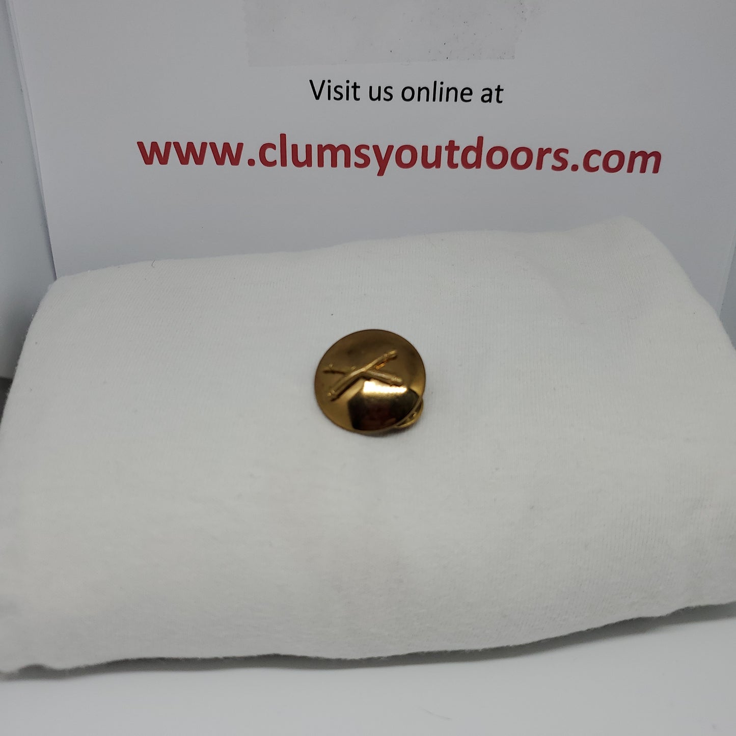 VINTAGE Brass US Army Armor Collar Pin Medal (1mrp31)