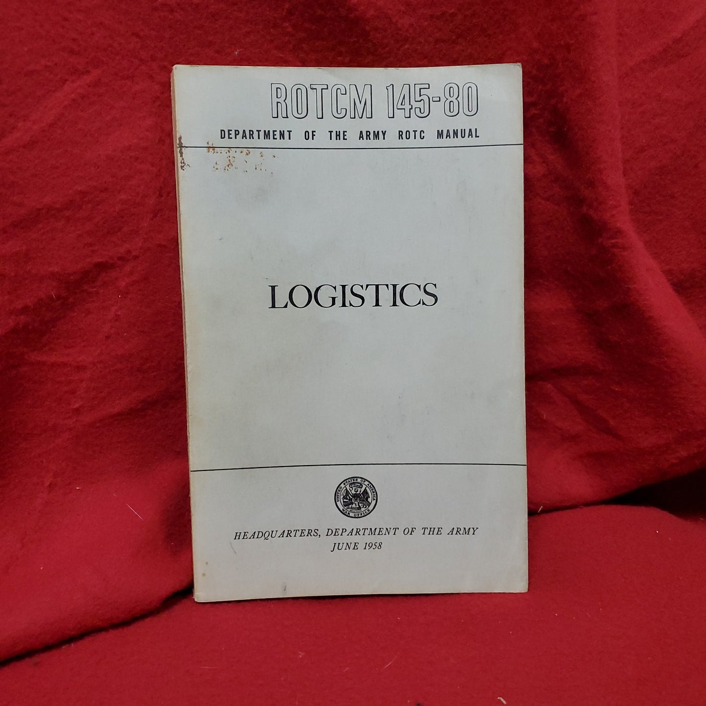 VINTAGE US Army ROTC 1958 June "LOGISTICS" ROTCM 145-80 (wkrp)