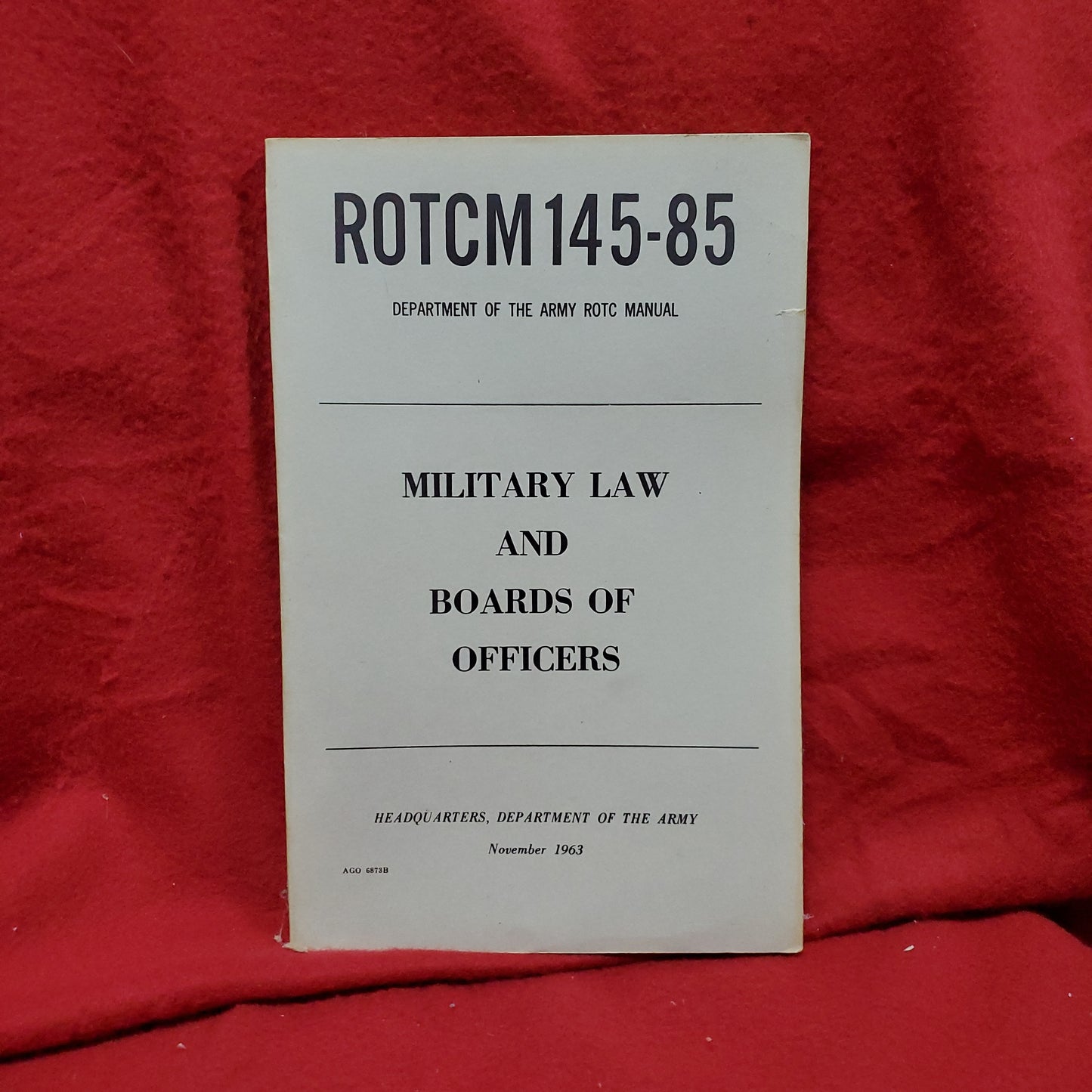 VINTAGE 1963 Nov "MILITARY LAW & BOARD OF OFFICERS" ROTCM 145-85 (wkrp)