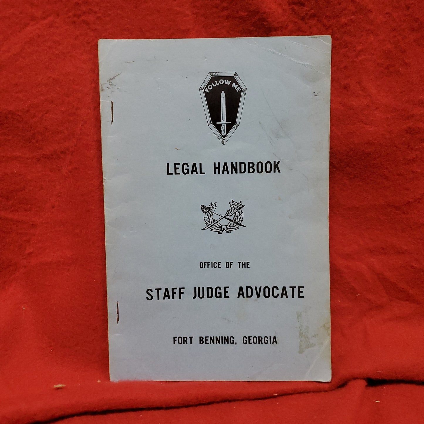 VINTAGE 1964 March "LEGAL HANDBOOK" State Judge Advocate Fort Benning (wkrp)