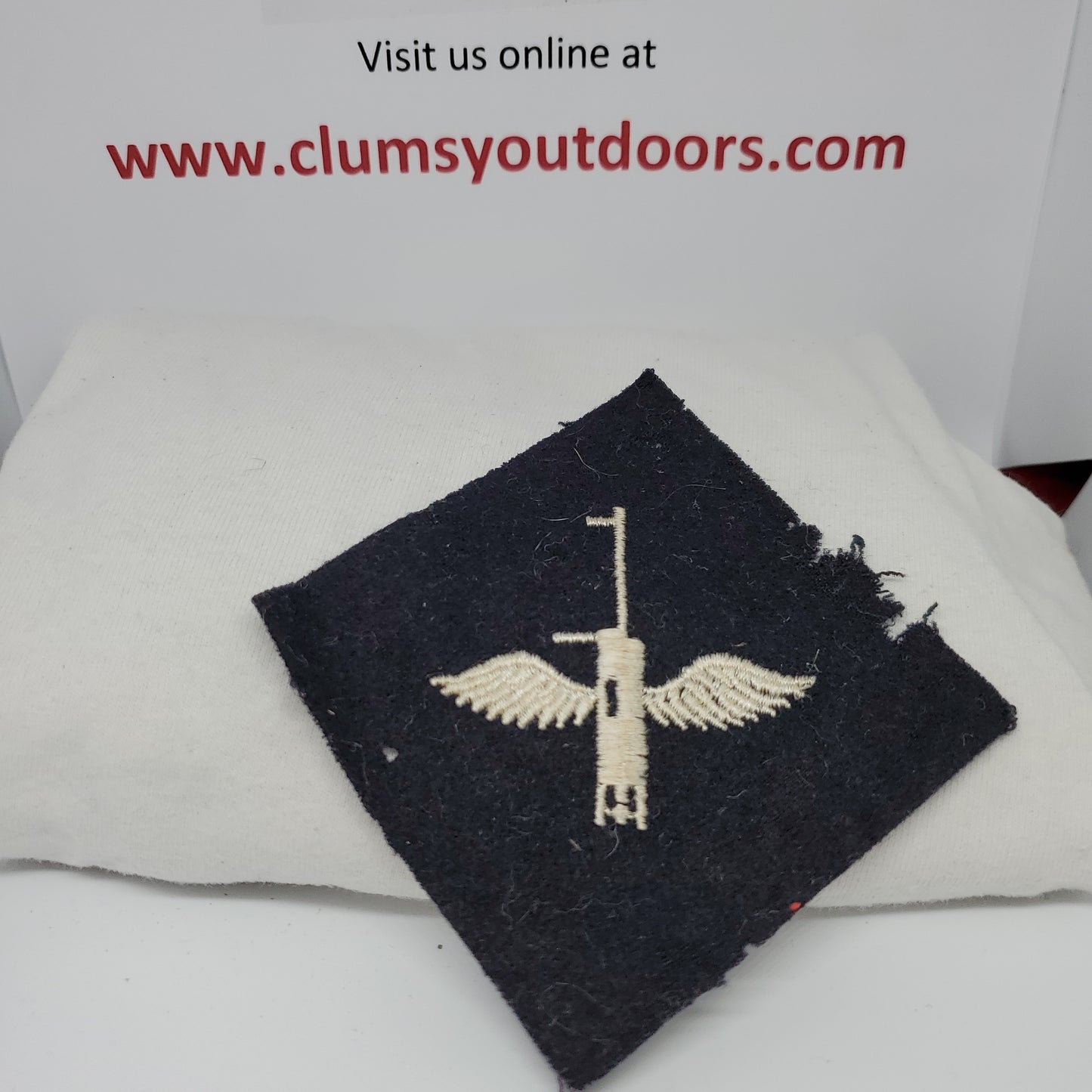 VINTAGE US Navy AERIAL GUNNER Blue White Wool Sew-On Patch (01o10)