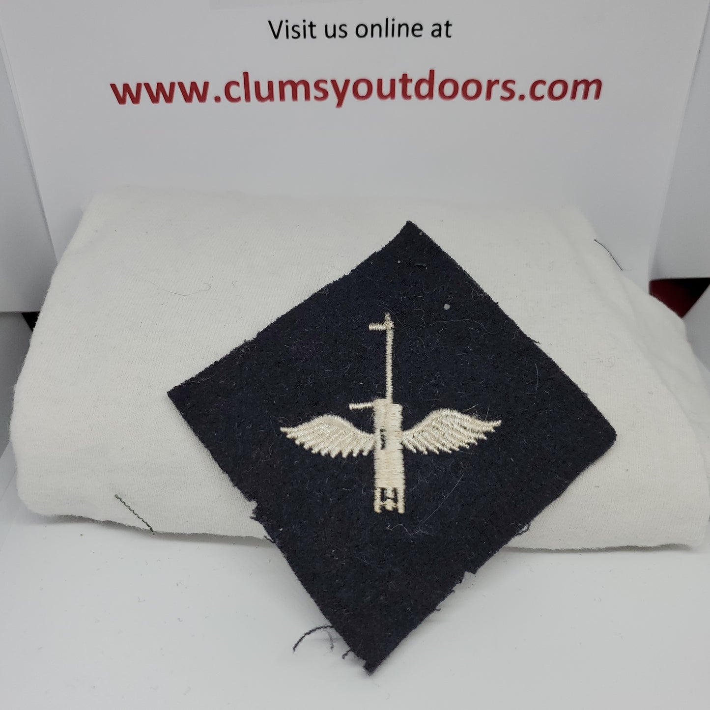 VINTAGE US Navy AERIAL GUNNER Blue White Wool Sew-On Patch (01o24)