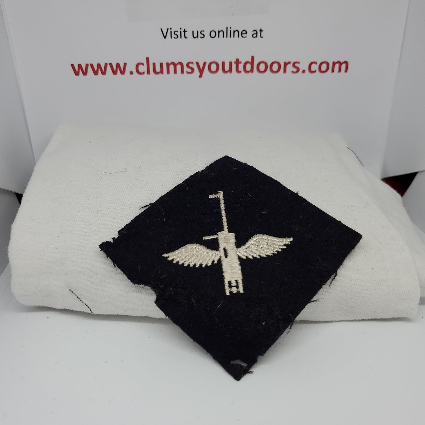 VINTAGE US Navy AERIAL GUNNER Blue White Wool Sew-On Patch (01o28)