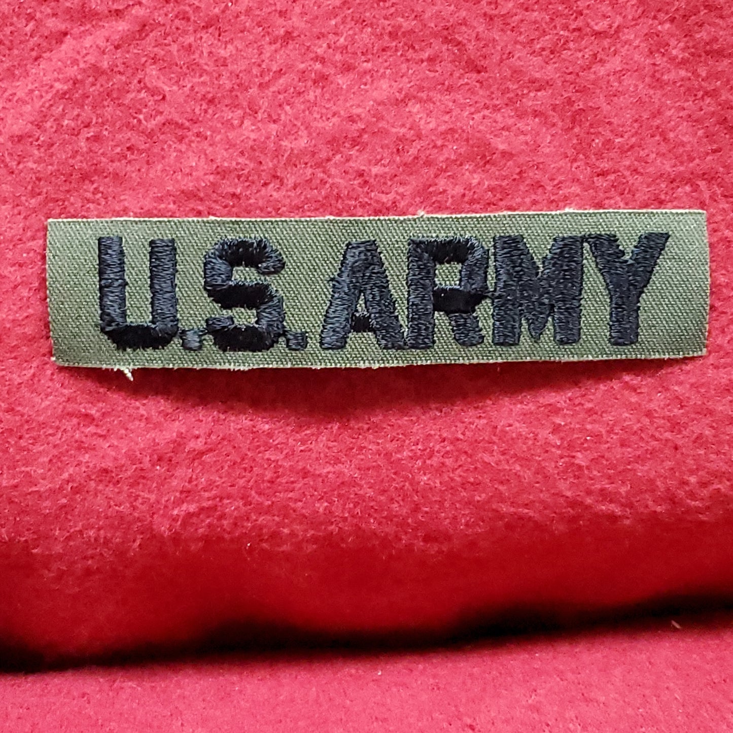 VINTAGE US Army U.S. ARMY Sew On OD Olive Drab Vietnam Era BDU Woodland (02o28)