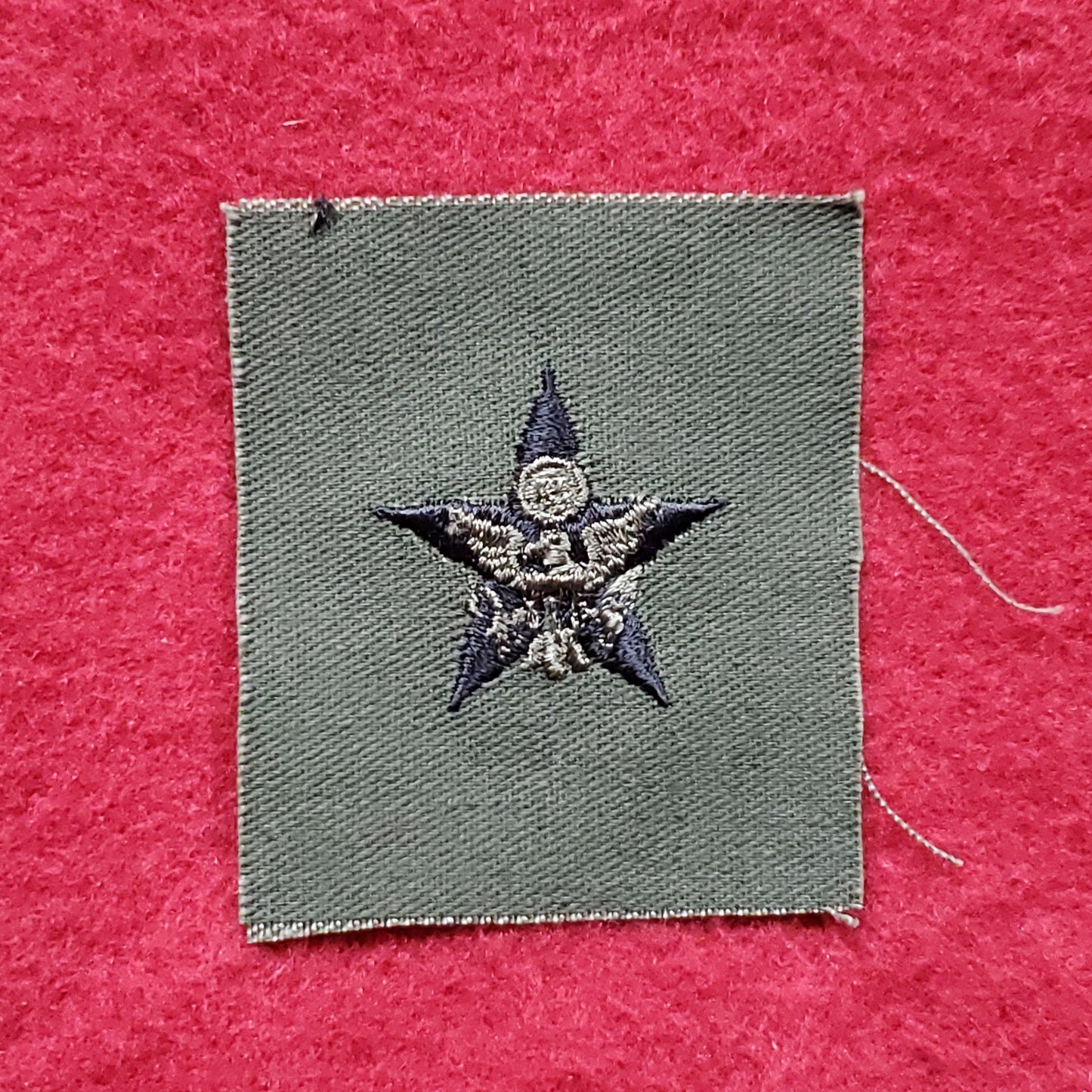 VINTAGE US Army GENERAL STAFF OFFICER Sew On OD Olive Drab Vietnam Era BDU Woodland (02o31)