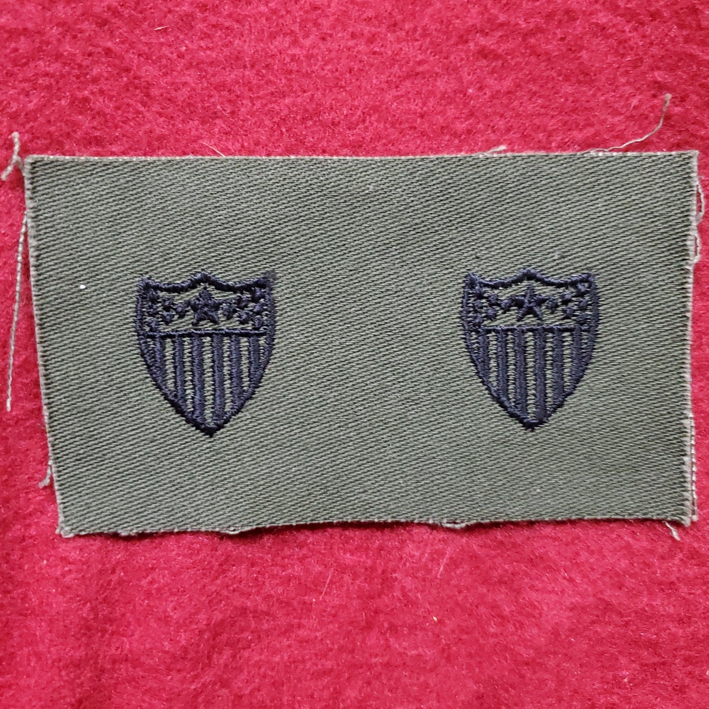 VINTAGE US Army OFFICER BRANCH INSIGNIA Sew On Vietnam OD Olive Drab Era BDU Woodland (03o2)