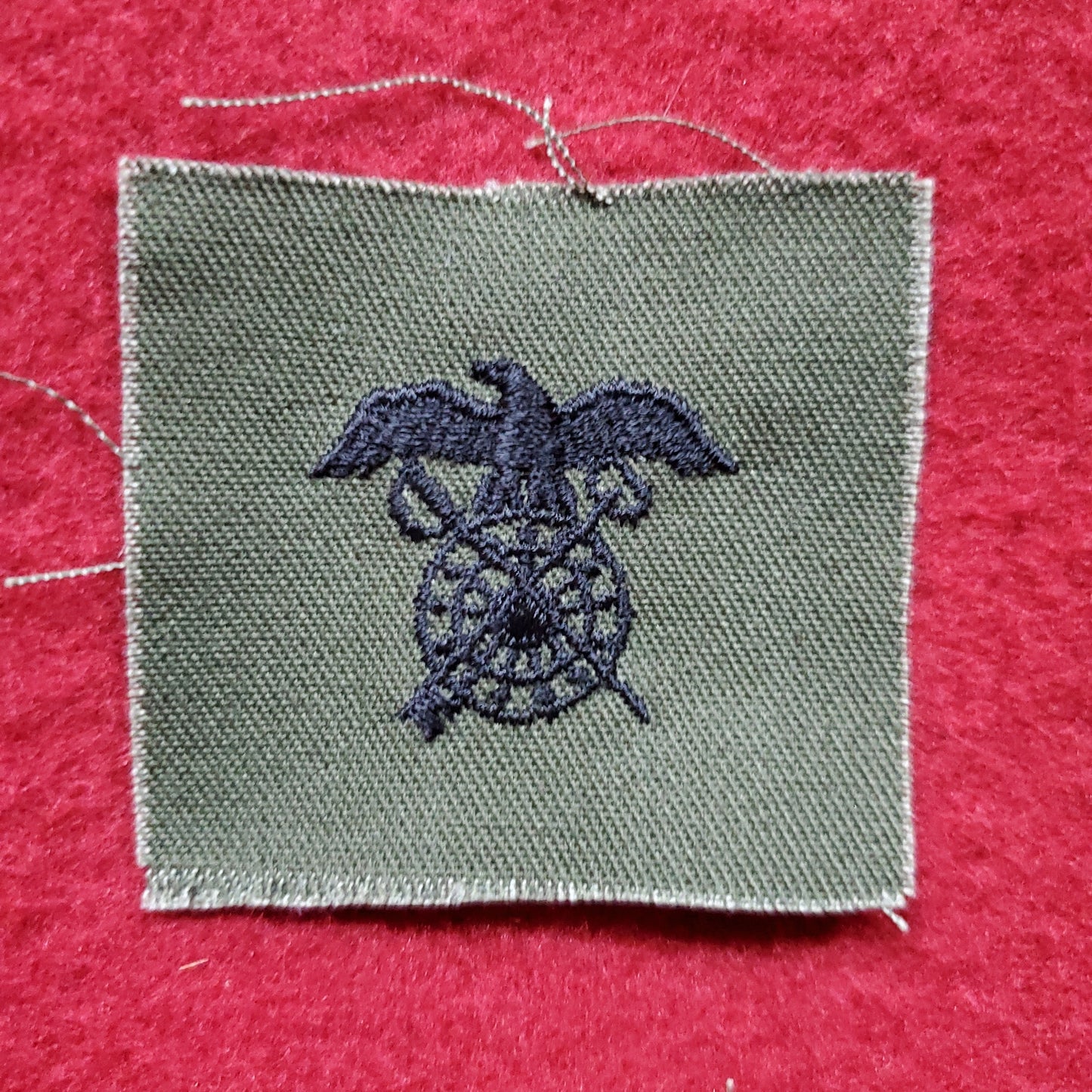 VINTAGE US Army QUARTERMASTER Sew On Vietnam OD Olive Drab Era BDU Woodland (03o19)