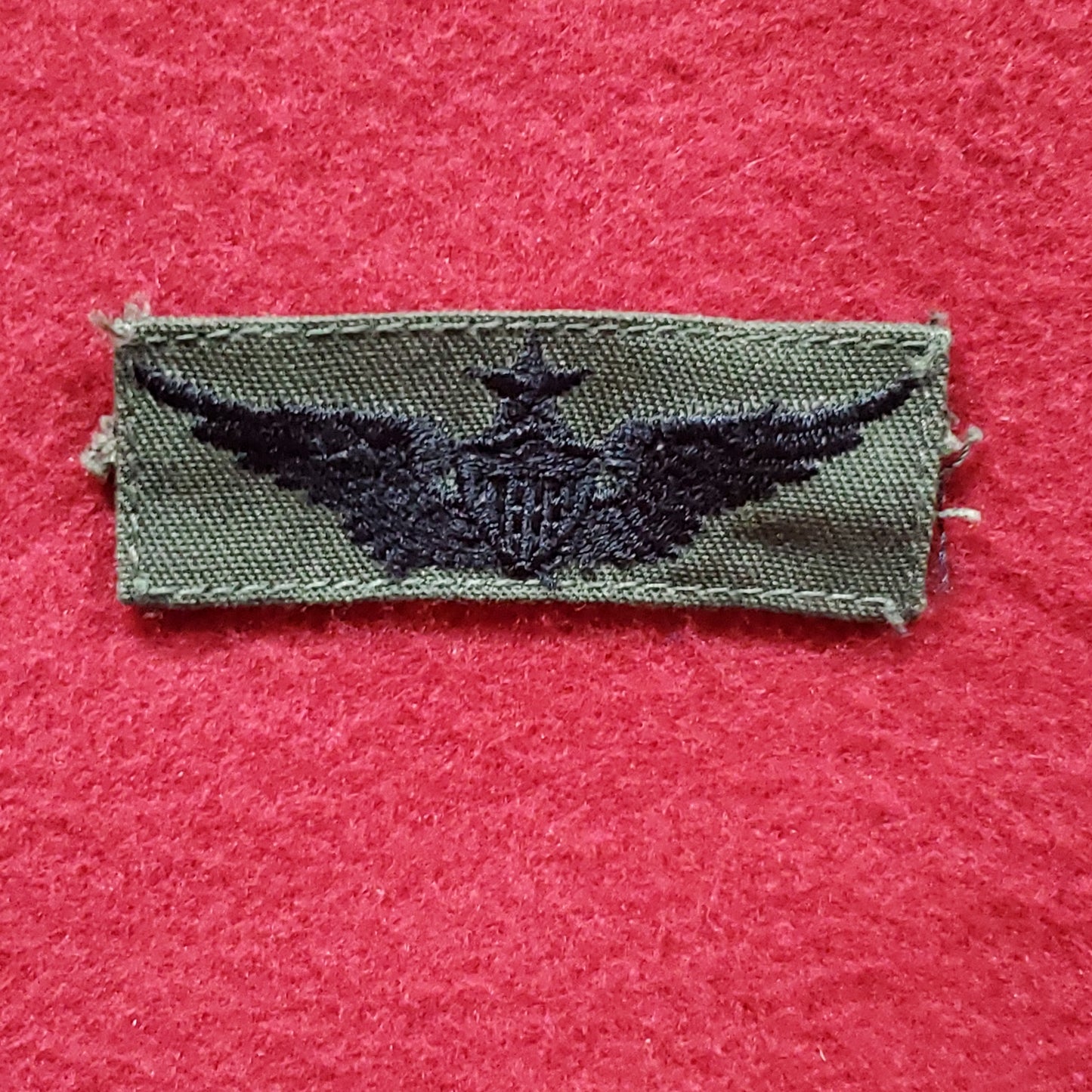 VINTAGE US Army SENIOR AVIATOR AIR CREW Sew On Vietnam OD Olive Drab Era BDU Woodland (03o25)
