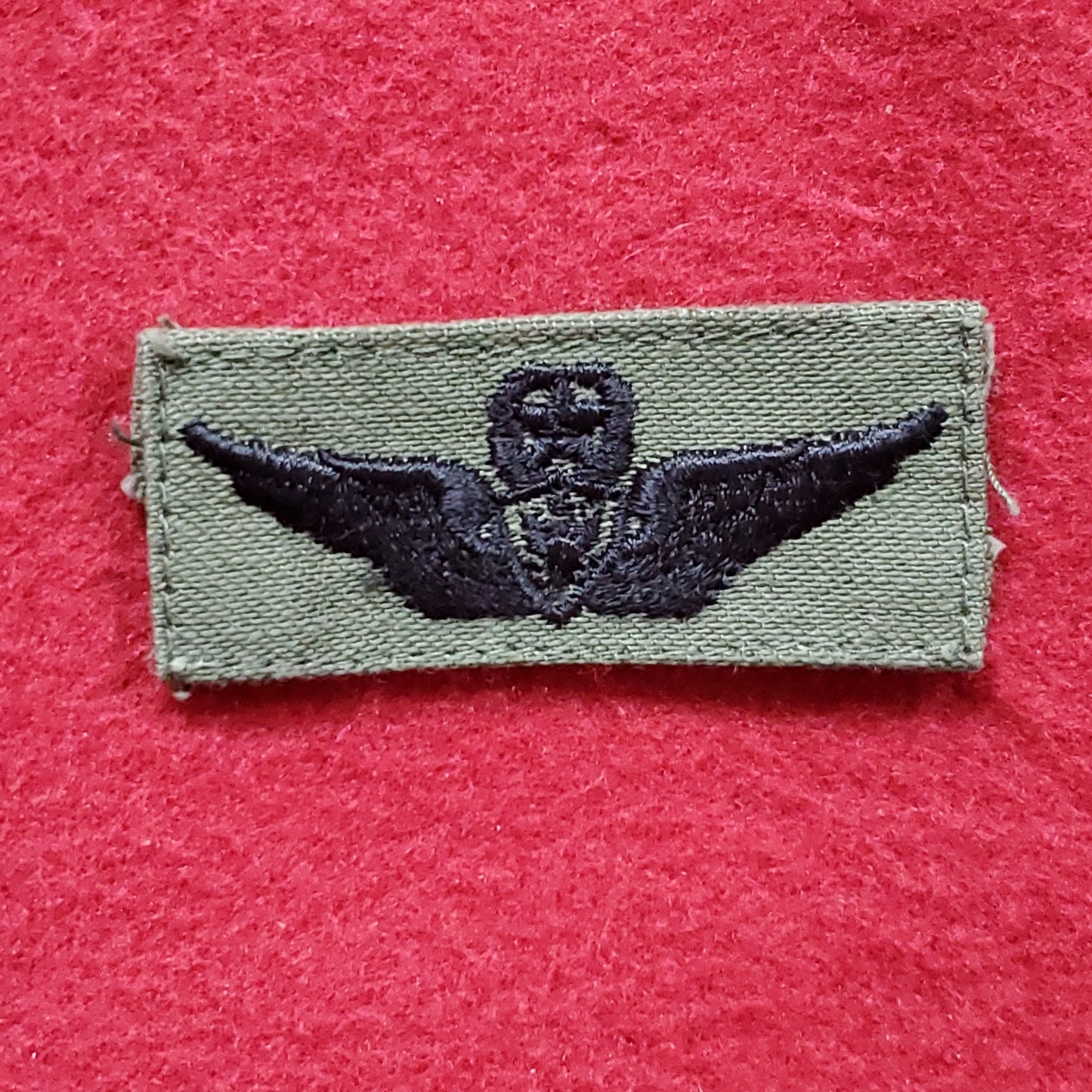 VINTAGE US Army MASTER AVIATOR AIR CREW Sew On Vietnam OD Olive Drab Era BDU Woodland (03o26)