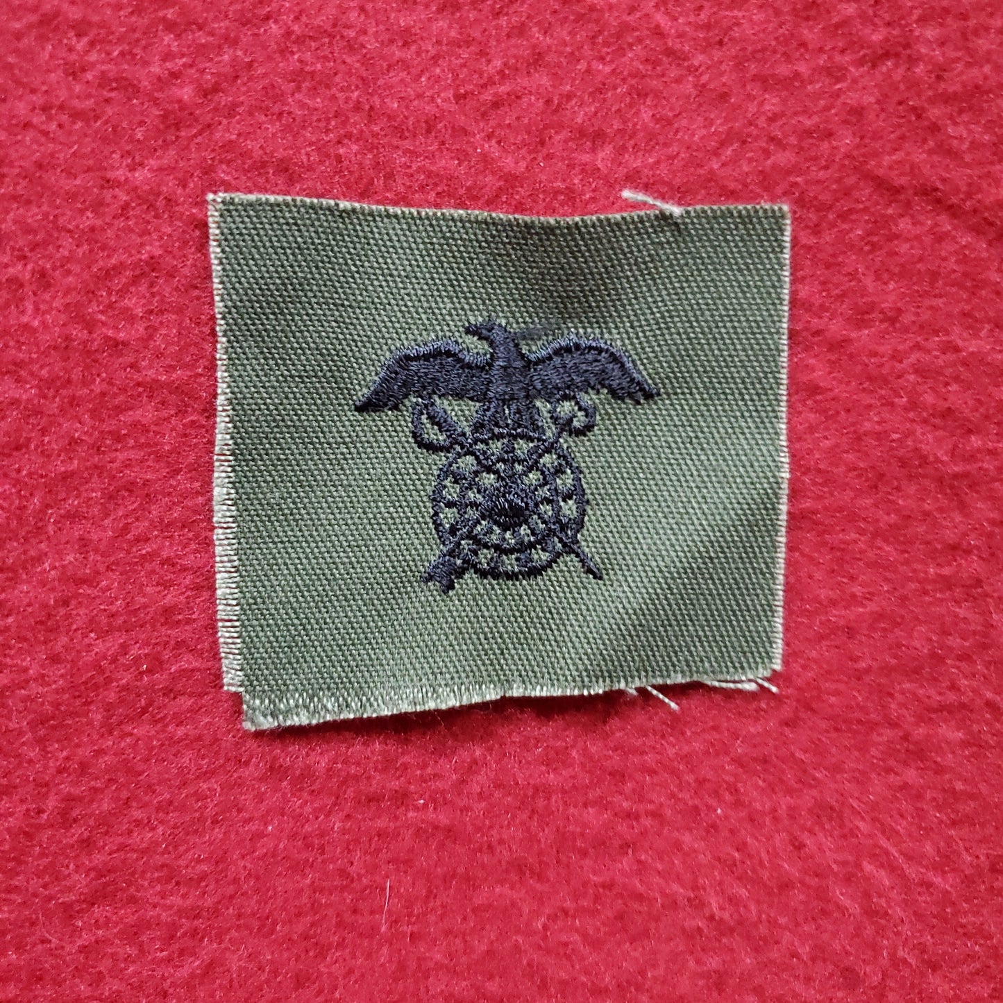 VINTAGE US Army QUARTERMASTER Sew On Vietnam OD Olive Drab Era BDU Woodland (03o29)